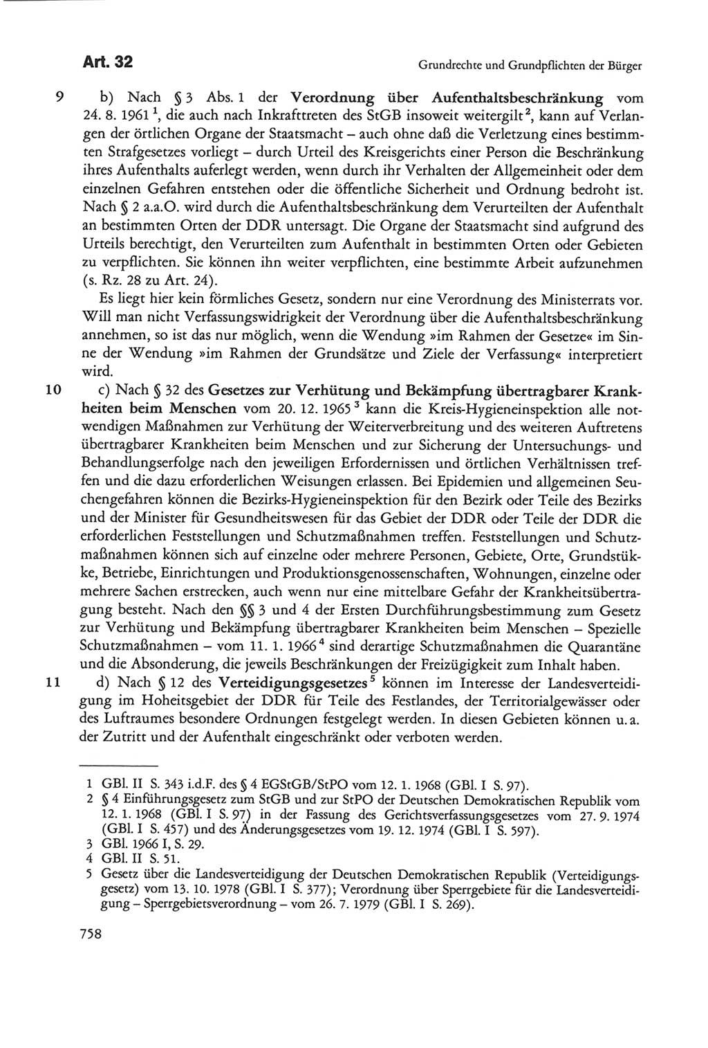Die sozialistische Verfassung der Deutschen Demokratischen Republik (DDR), Kommentar 1982, Seite 758 (Soz. Verf. DDR Komm. 1982, S. 758)