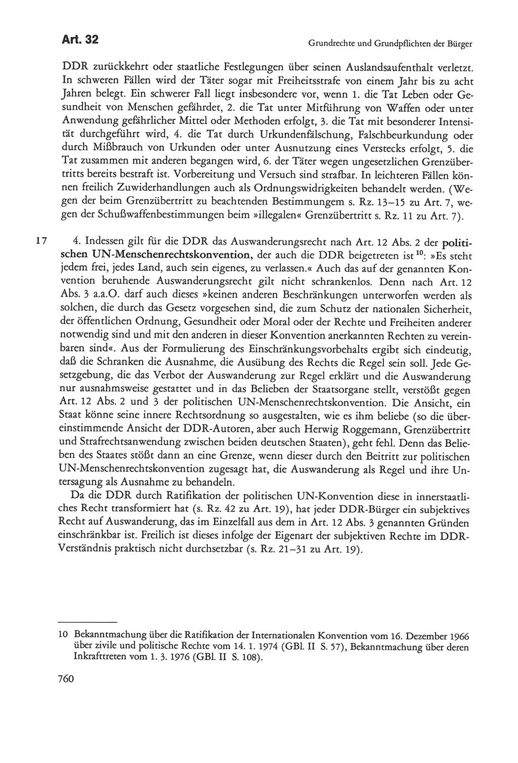 Die sozialistische Verfassung der Deutschen Demokratischen Republik (DDR), Kommentar 1982, Seite 760 (Soz. Verf. DDR Komm. 1982, S. 760)