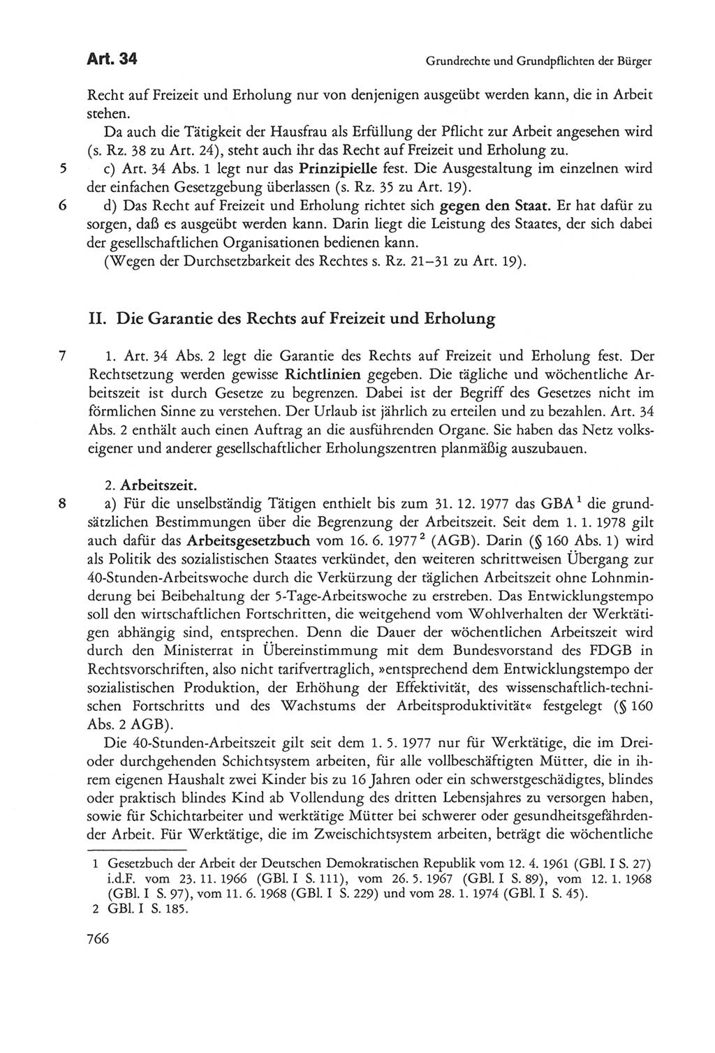 Die sozialistische Verfassung der Deutschen Demokratischen Republik (DDR), Kommentar 1982, Seite 766 (Soz. Verf. DDR Komm. 1982, S. 766)