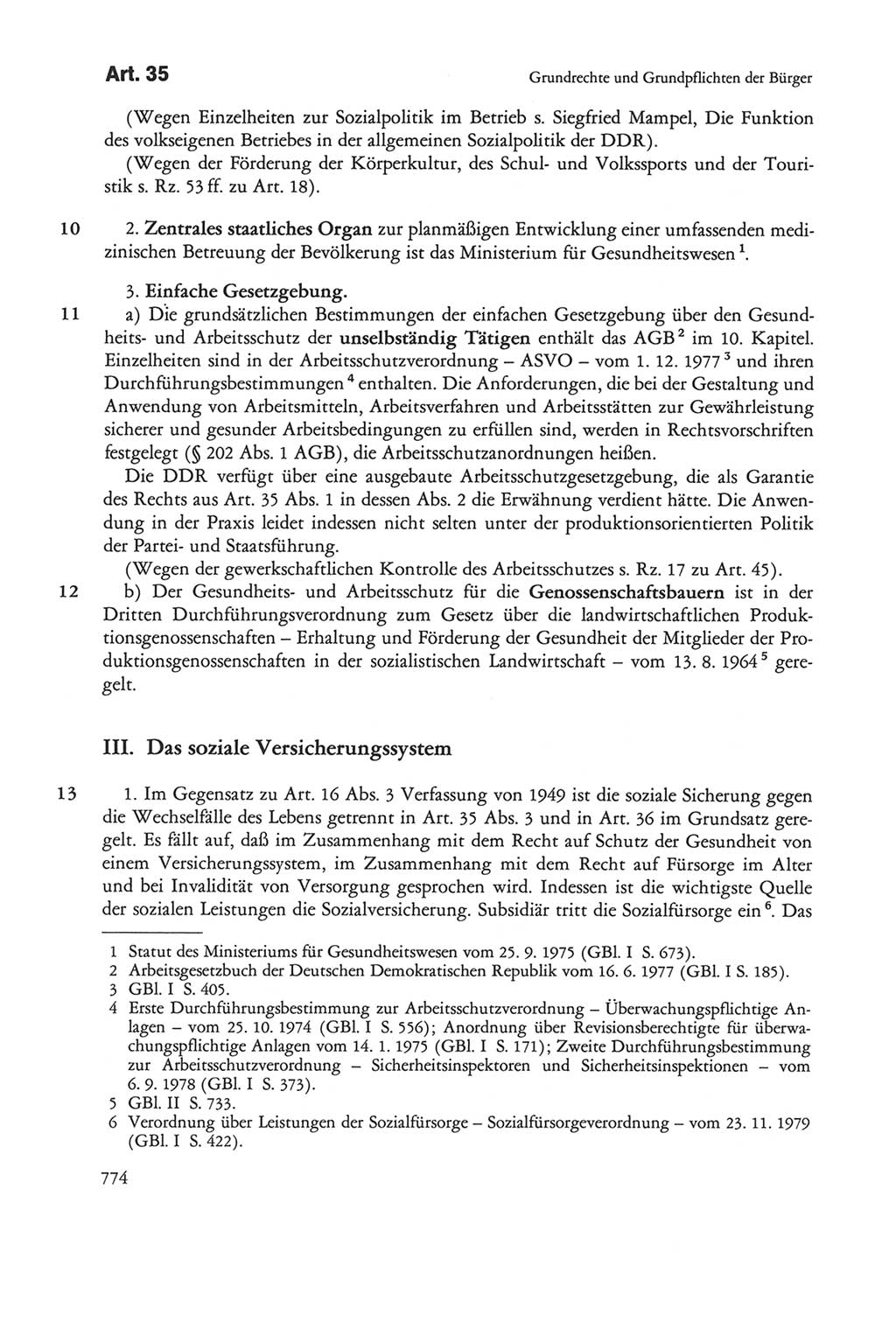 Die sozialistische Verfassung der Deutschen Demokratischen Republik (DDR), Kommentar 1982, Seite 774 (Soz. Verf. DDR Komm. 1982, S. 774)