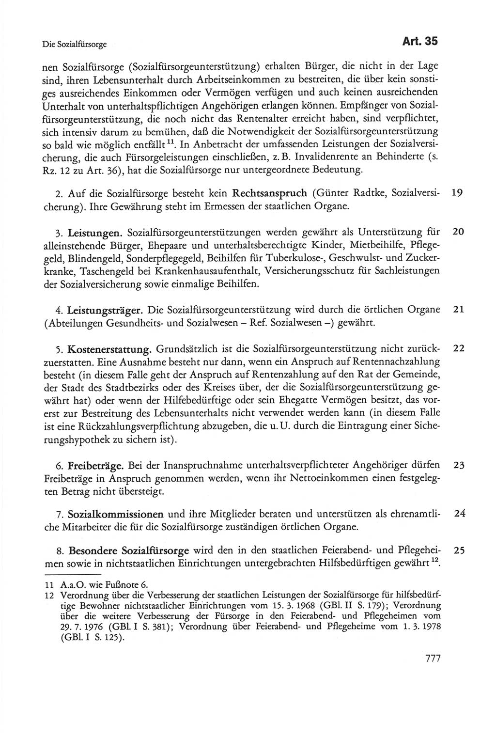Die sozialistische Verfassung der Deutschen Demokratischen Republik (DDR), Kommentar 1982, Seite 777 (Soz. Verf. DDR Komm. 1982, S. 777)