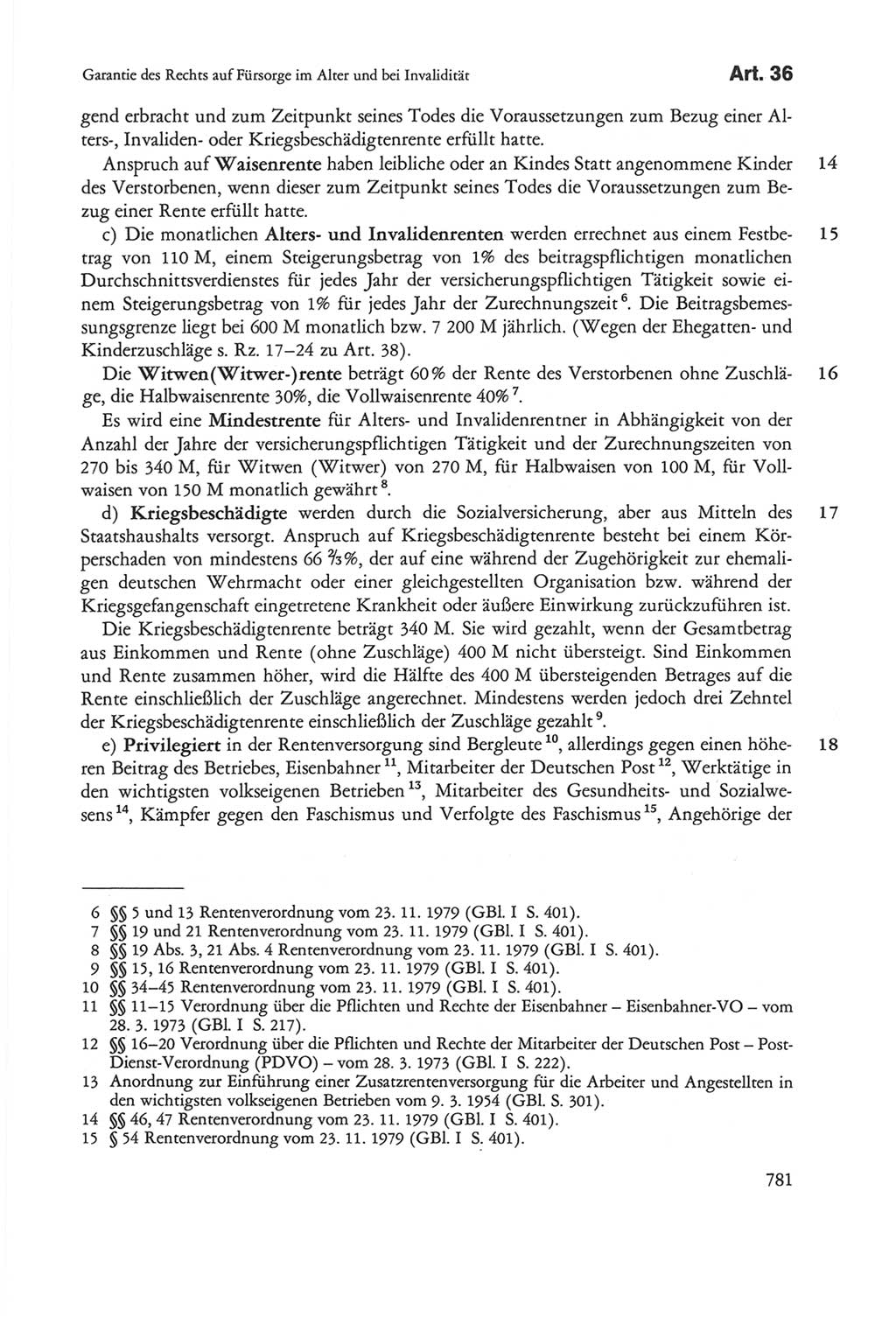 Die sozialistische Verfassung der Deutschen Demokratischen Republik (DDR), Kommentar 1982, Seite 781 (Soz. Verf. DDR Komm. 1982, S. 781)