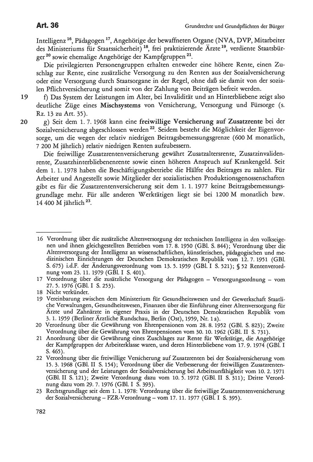 Die sozialistische Verfassung der Deutschen Demokratischen Republik (DDR), Kommentar 1982, Seite 782 (Soz. Verf. DDR Komm. 1982, S. 782)