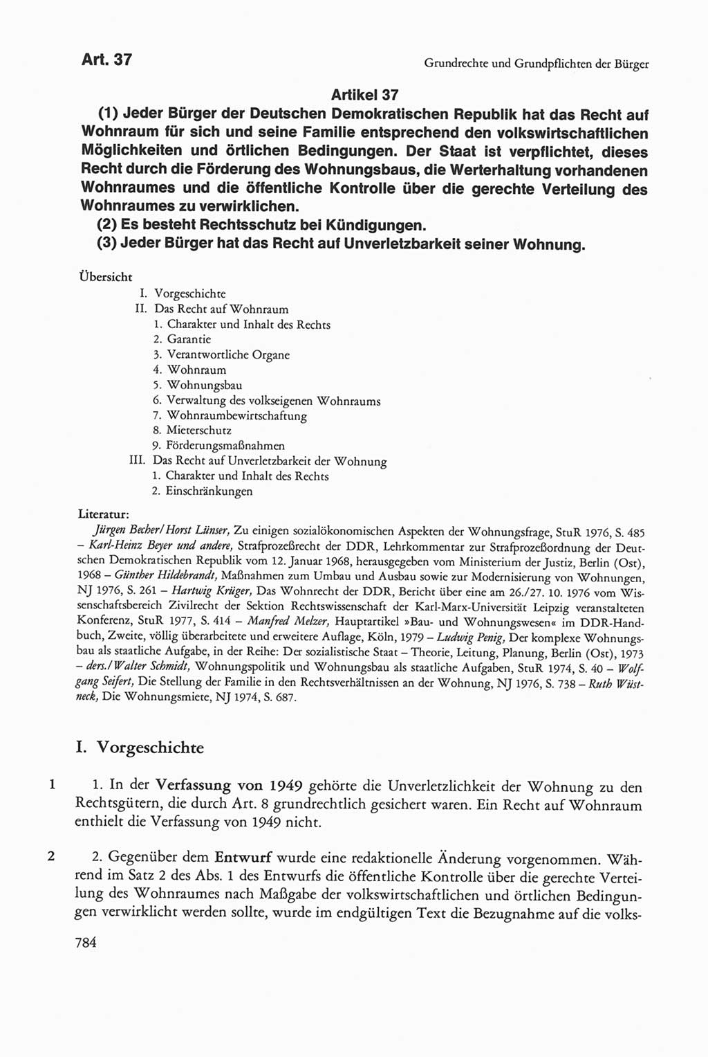 Die sozialistische Verfassung der Deutschen Demokratischen Republik (DDR), Kommentar 1982, Seite 784 (Soz. Verf. DDR Komm. 1982, S. 784)