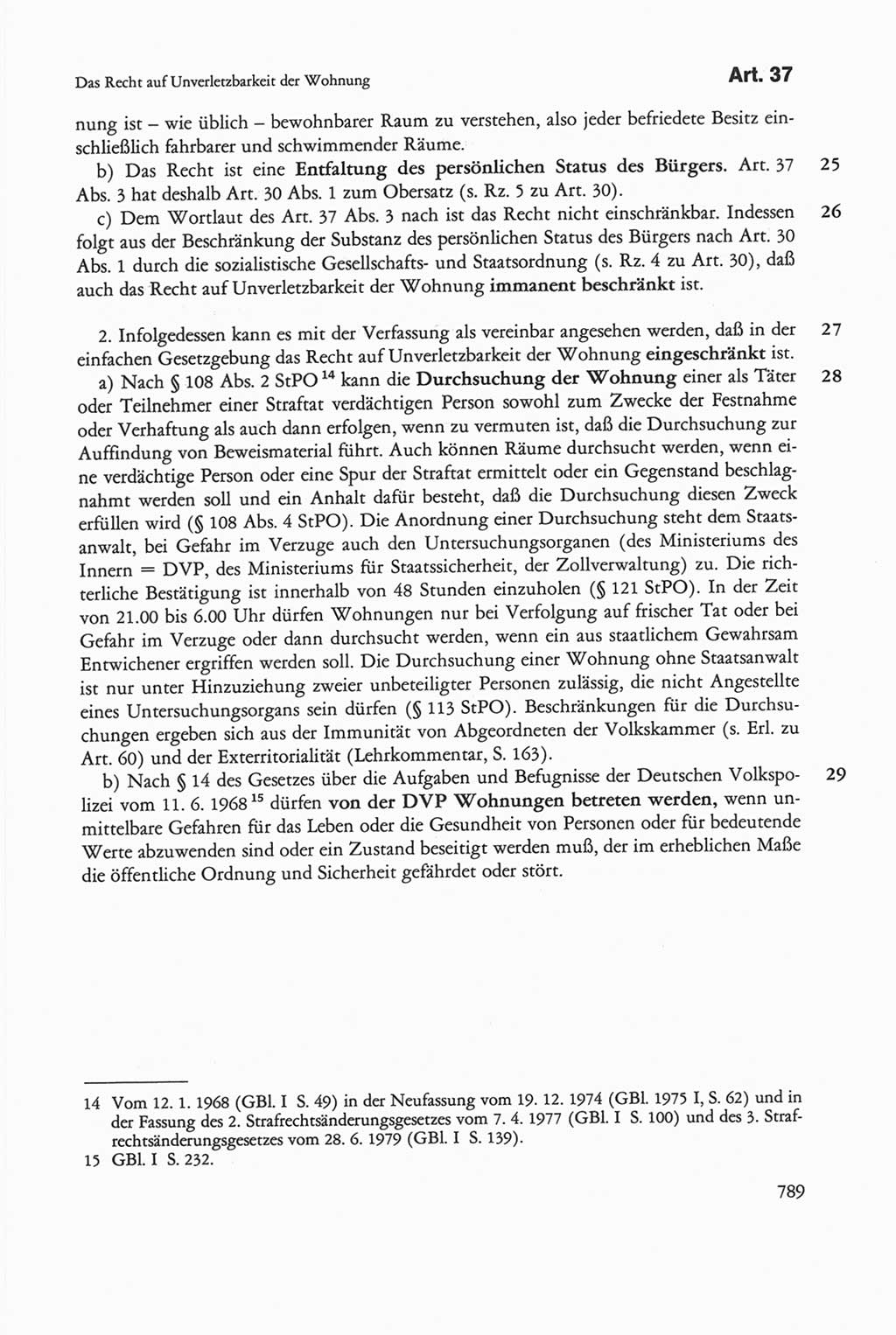 Die sozialistische Verfassung der Deutschen Demokratischen Republik (DDR), Kommentar 1982, Seite 789 (Soz. Verf. DDR Komm. 1982, S. 789)