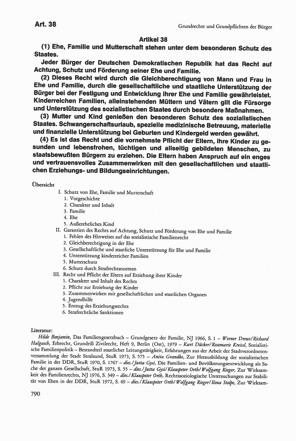 Die sozialistische Verfassung der Deutschen Demokratischen Republik (DDR), Kommentar 1982, Seite 790 (Soz. Verf. DDR Komm. 1982, S. 790)