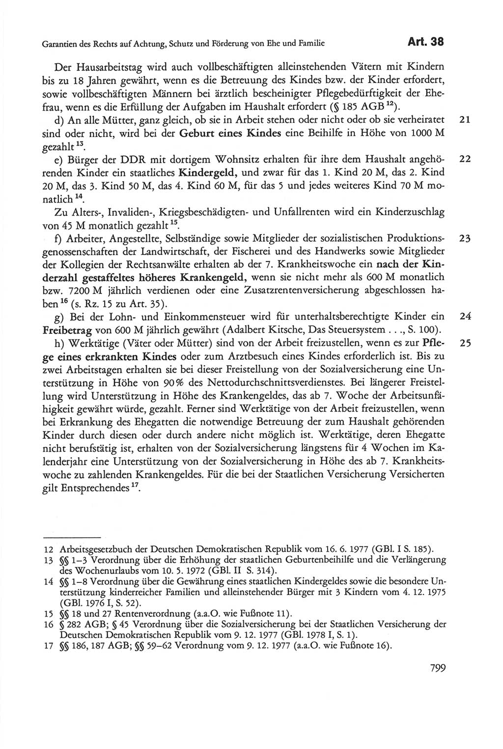 Die sozialistische Verfassung der Deutschen Demokratischen Republik (DDR), Kommentar 1982, Seite 799 (Soz. Verf. DDR Komm. 1982, S. 799)