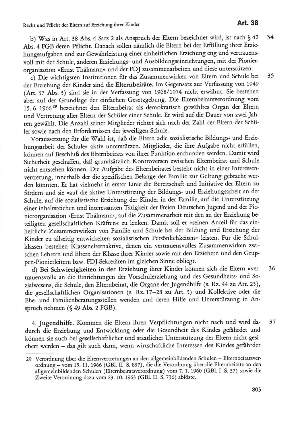 Die sozialistische Verfassung der Deutschen Demokratischen Republik (DDR), Kommentar 1982, Seite 803 (Soz. Verf. DDR Komm. 1982, S. 803)