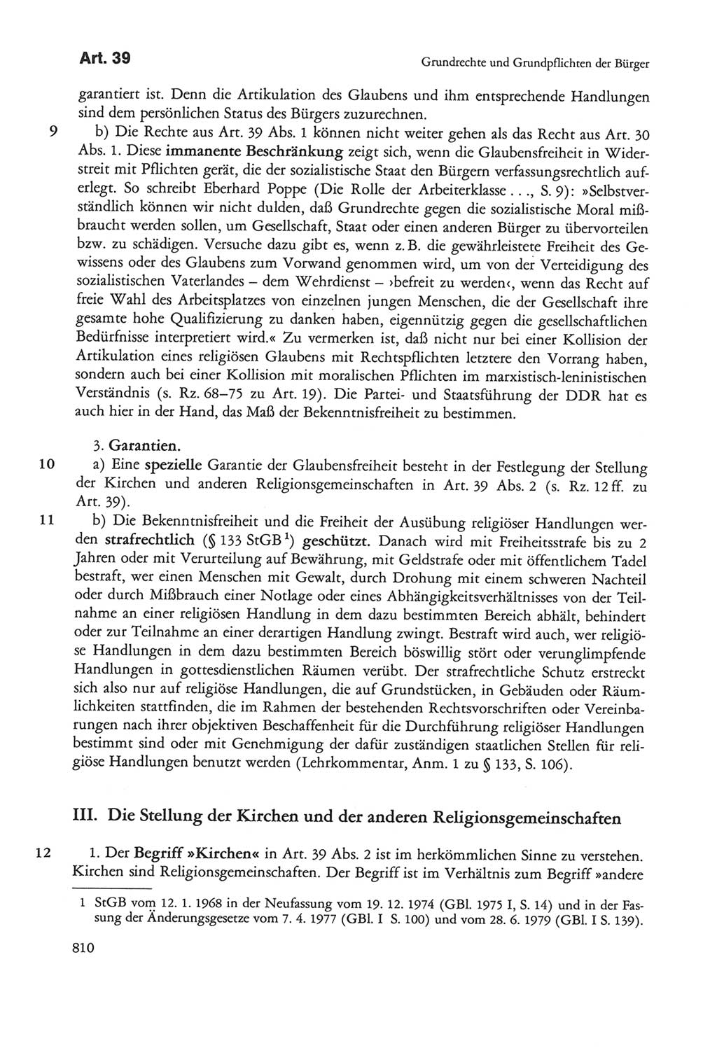 Die sozialistische Verfassung der Deutschen Demokratischen Republik (DDR), Kommentar 1982, Seite 810 (Soz. Verf. DDR Komm. 1982, S. 810)
