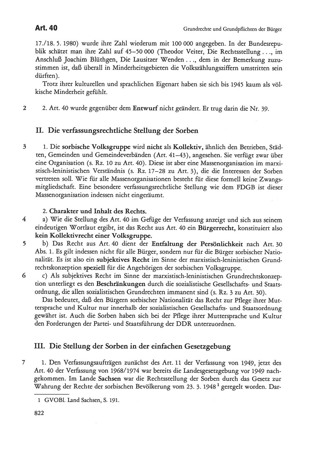 Die sozialistische Verfassung der Deutschen Demokratischen Republik (DDR), Kommentar 1982, Seite 822 (Soz. Verf. DDR Komm. 1982, S. 822)