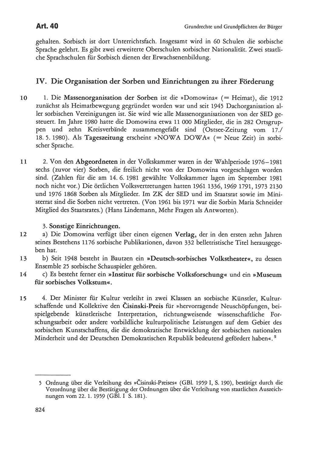 Die sozialistische Verfassung der Deutschen Demokratischen Republik (DDR), Kommentar 1982, Seite 824 (Soz. Verf. DDR Komm. 1982, S. 824)