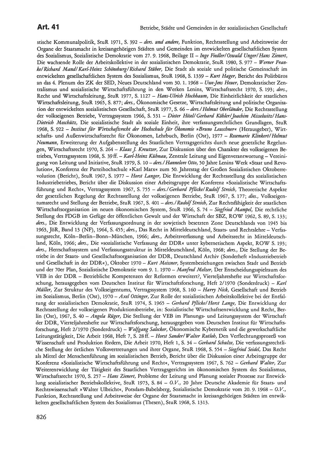 Die sozialistische Verfassung der Deutschen Demokratischen Republik (DDR), Kommentar 1982, Seite 826 (Soz. Verf. DDR Komm. 1982, S. 826)
