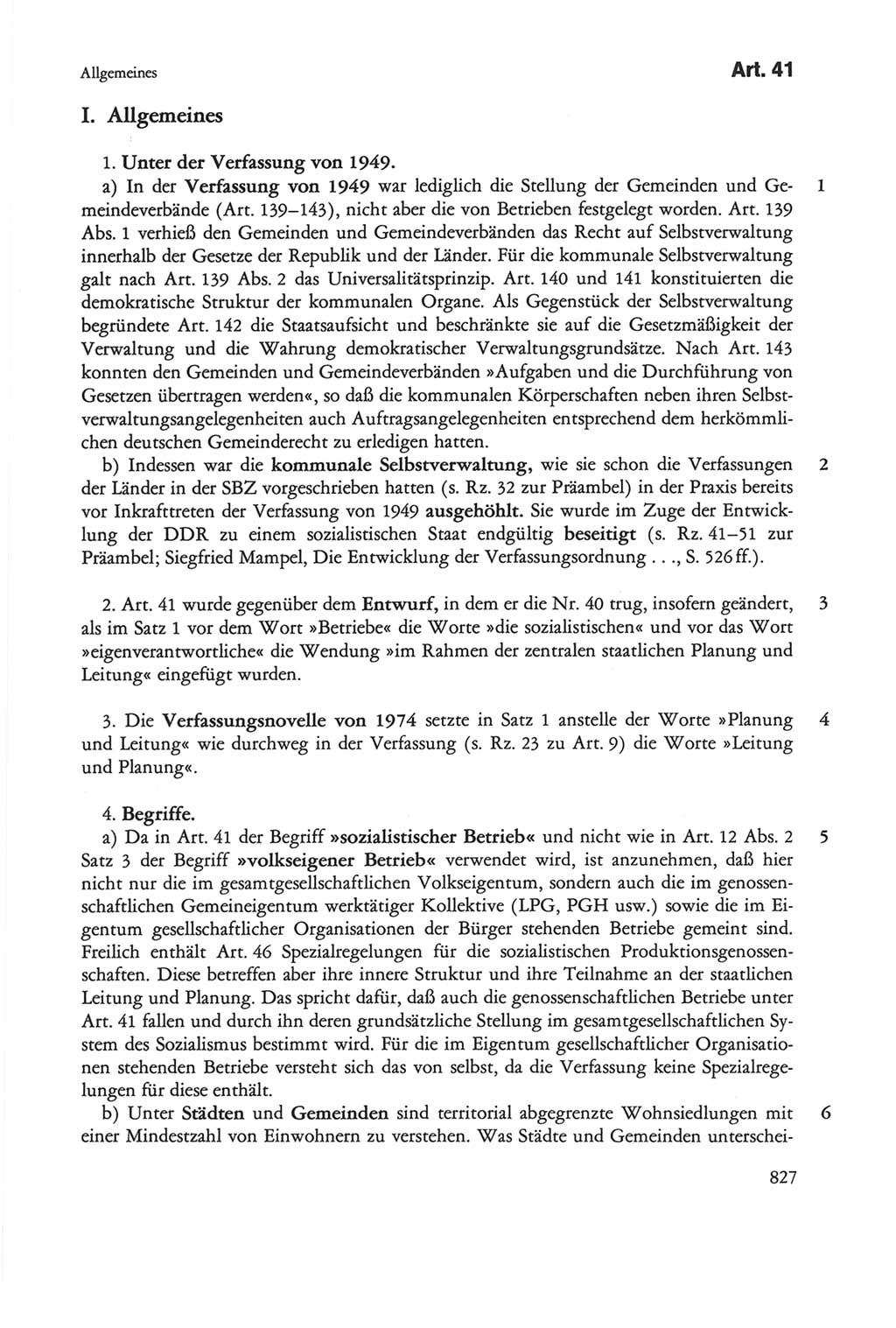 Die sozialistische Verfassung der Deutschen Demokratischen Republik (DDR), Kommentar 1982, Seite 827 (Soz. Verf. DDR Komm. 1982, S. 827)