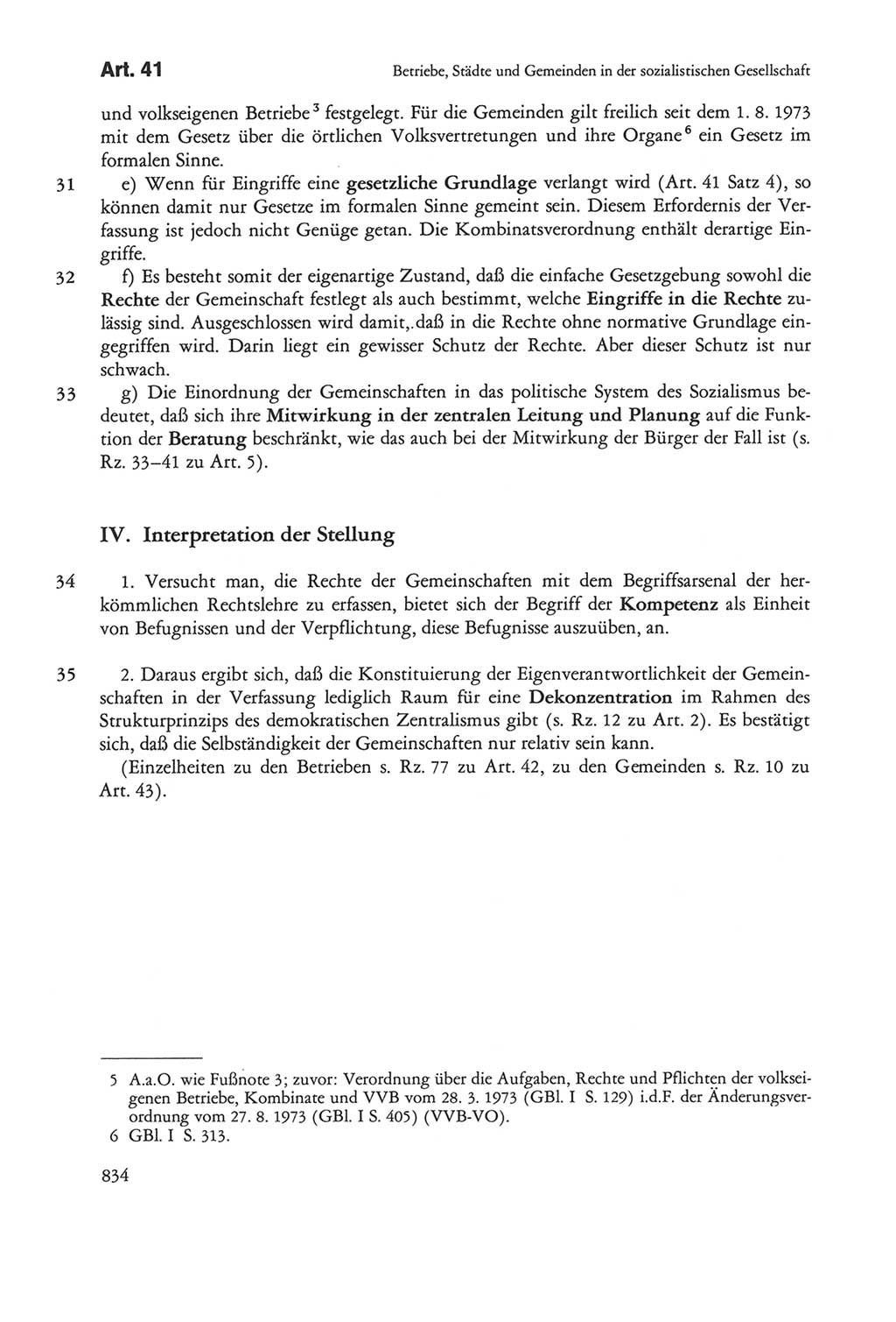 Die sozialistische Verfassung der Deutschen Demokratischen Republik (DDR), Kommentar 1982, Seite 834 (Soz. Verf. DDR Komm. 1982, S. 834)