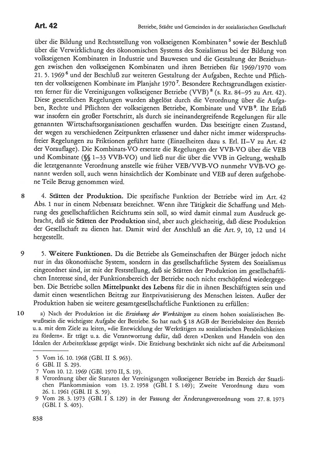 Die sozialistische Verfassung der Deutschen Demokratischen Republik (DDR), Kommentar 1982, Seite 838 (Soz. Verf. DDR Komm. 1982, S. 838)