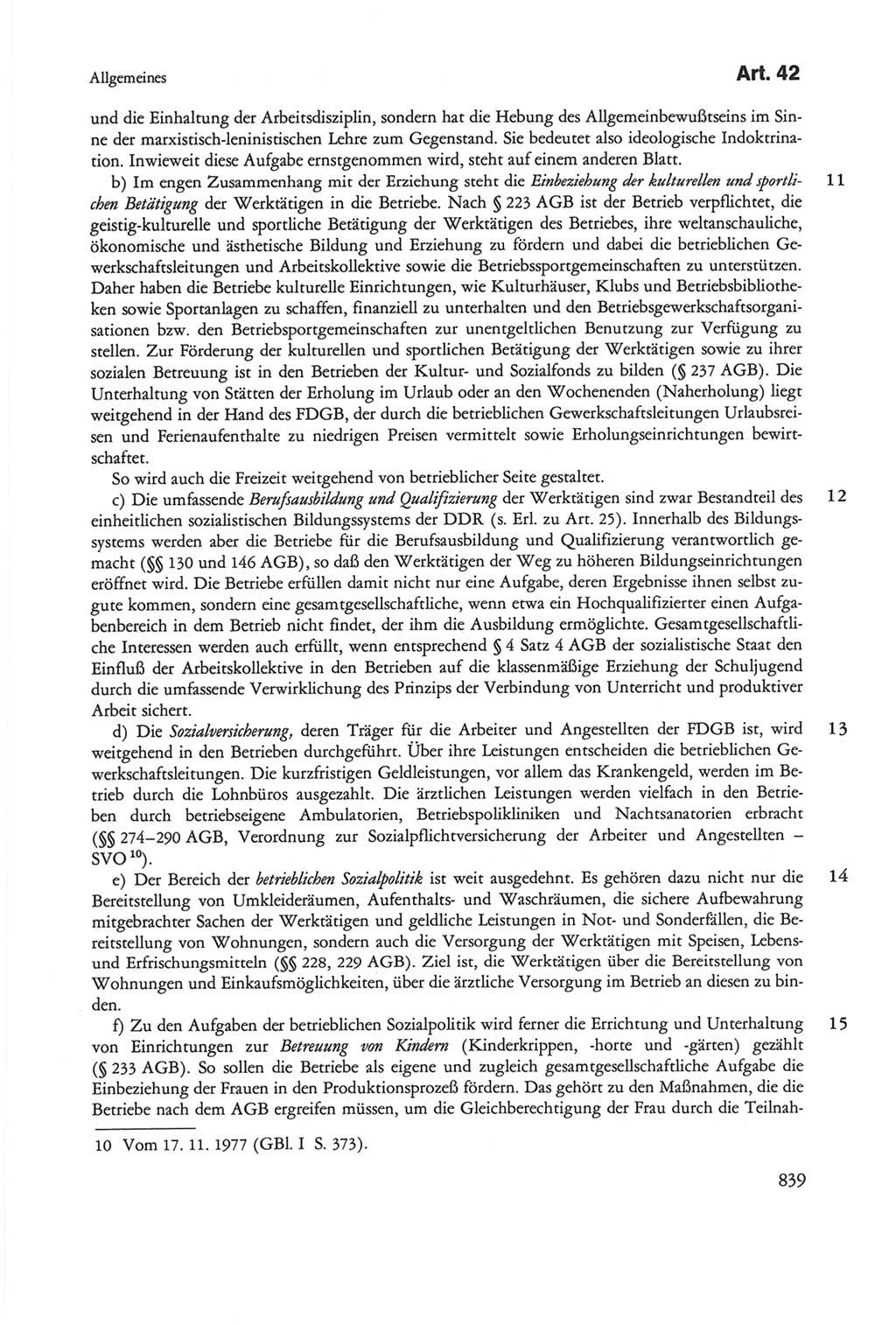 Die sozialistische Verfassung der Deutschen Demokratischen Republik (DDR), Kommentar 1982, Seite 839 (Soz. Verf. DDR Komm. 1982, S. 839)