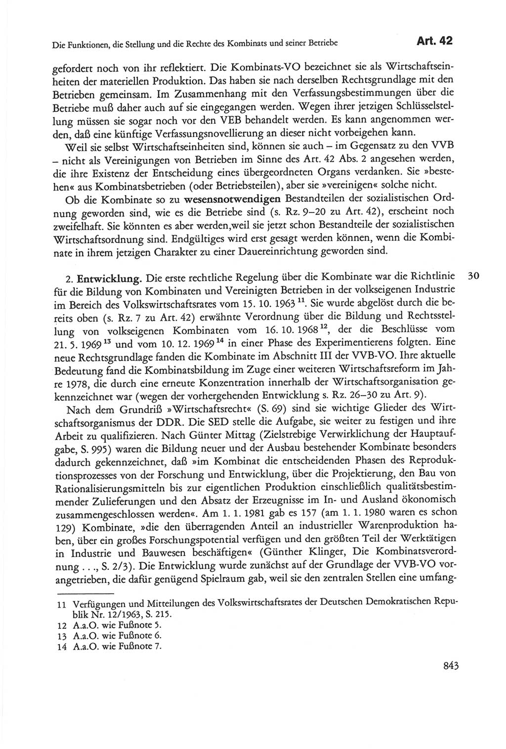 Die sozialistische Verfassung der Deutschen Demokratischen Republik (DDR), Kommentar 1982, Seite 843 (Soz. Verf. DDR Komm. 1982, S. 843)