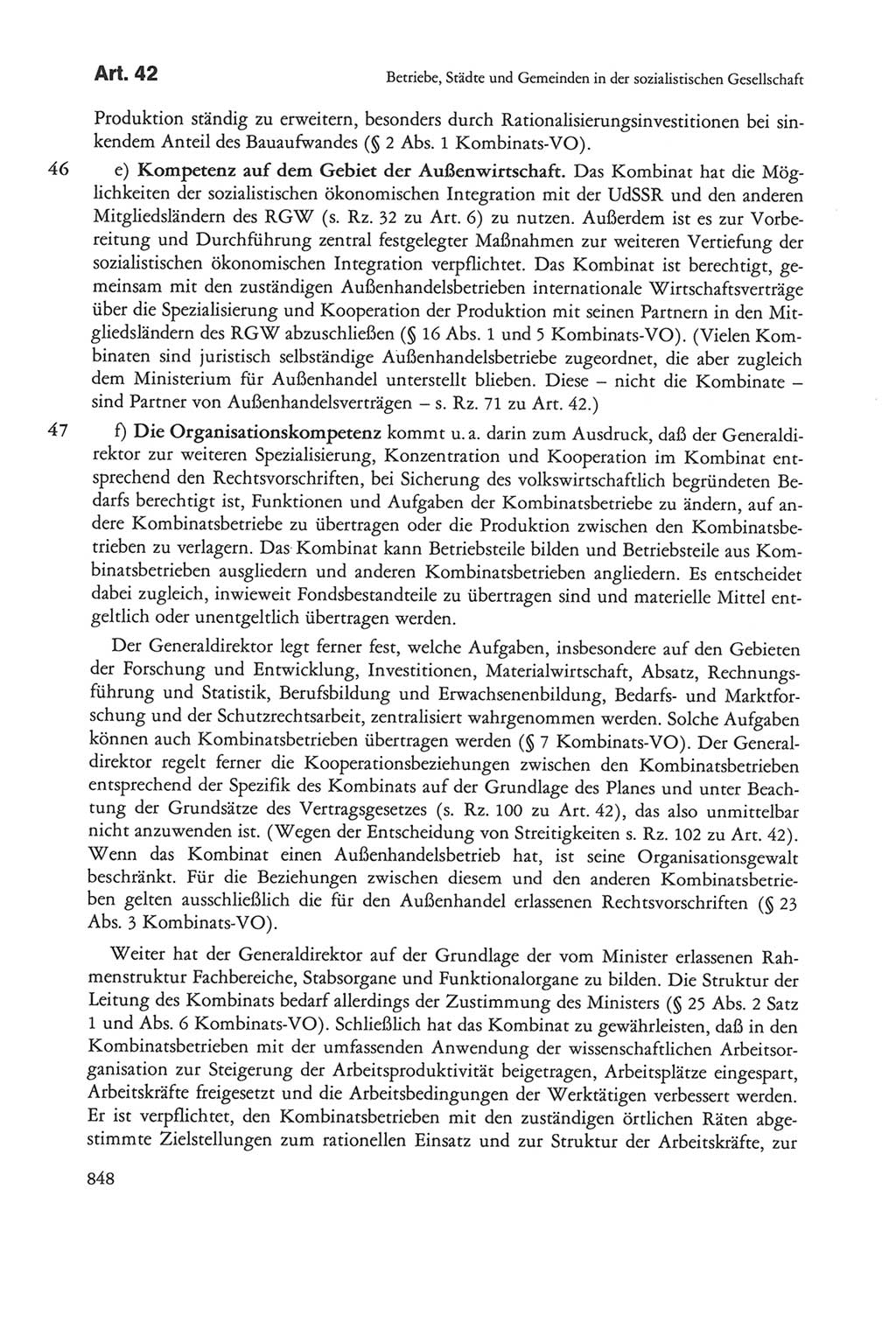 Die sozialistische Verfassung der Deutschen Demokratischen Republik (DDR), Kommentar 1982, Seite 848 (Soz. Verf. DDR Komm. 1982, S. 848)