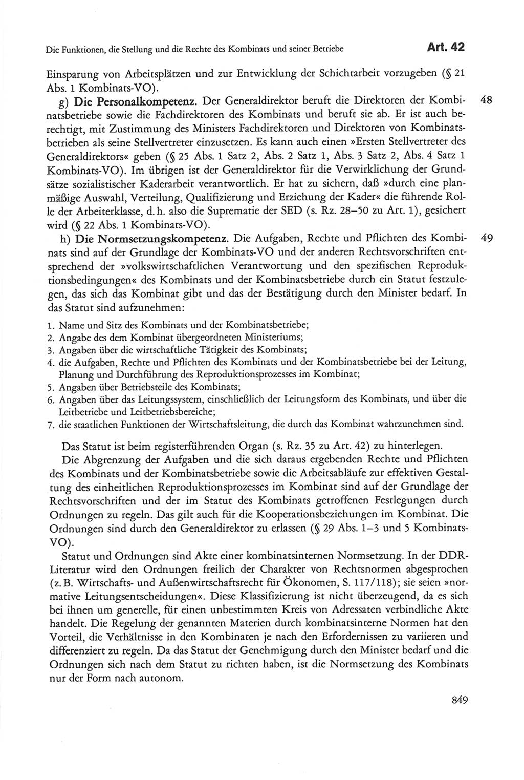 Die sozialistische Verfassung der Deutschen Demokratischen Republik (DDR), Kommentar 1982, Seite 849 (Soz. Verf. DDR Komm. 1982, S. 849)