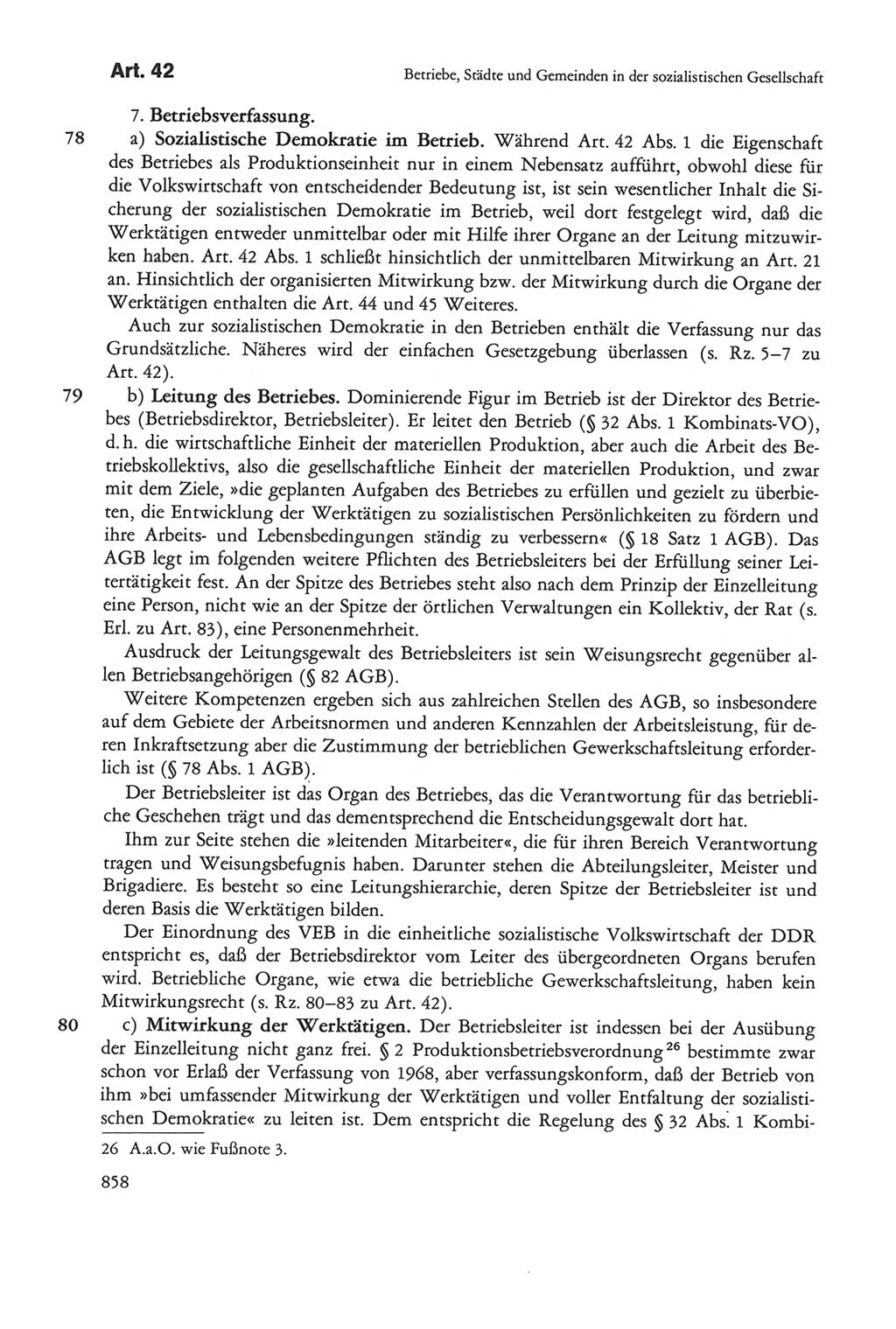 Die sozialistische Verfassung der Deutschen Demokratischen Republik (DDR), Kommentar 1982, Seite 858 (Soz. Verf. DDR Komm. 1982, S. 858)