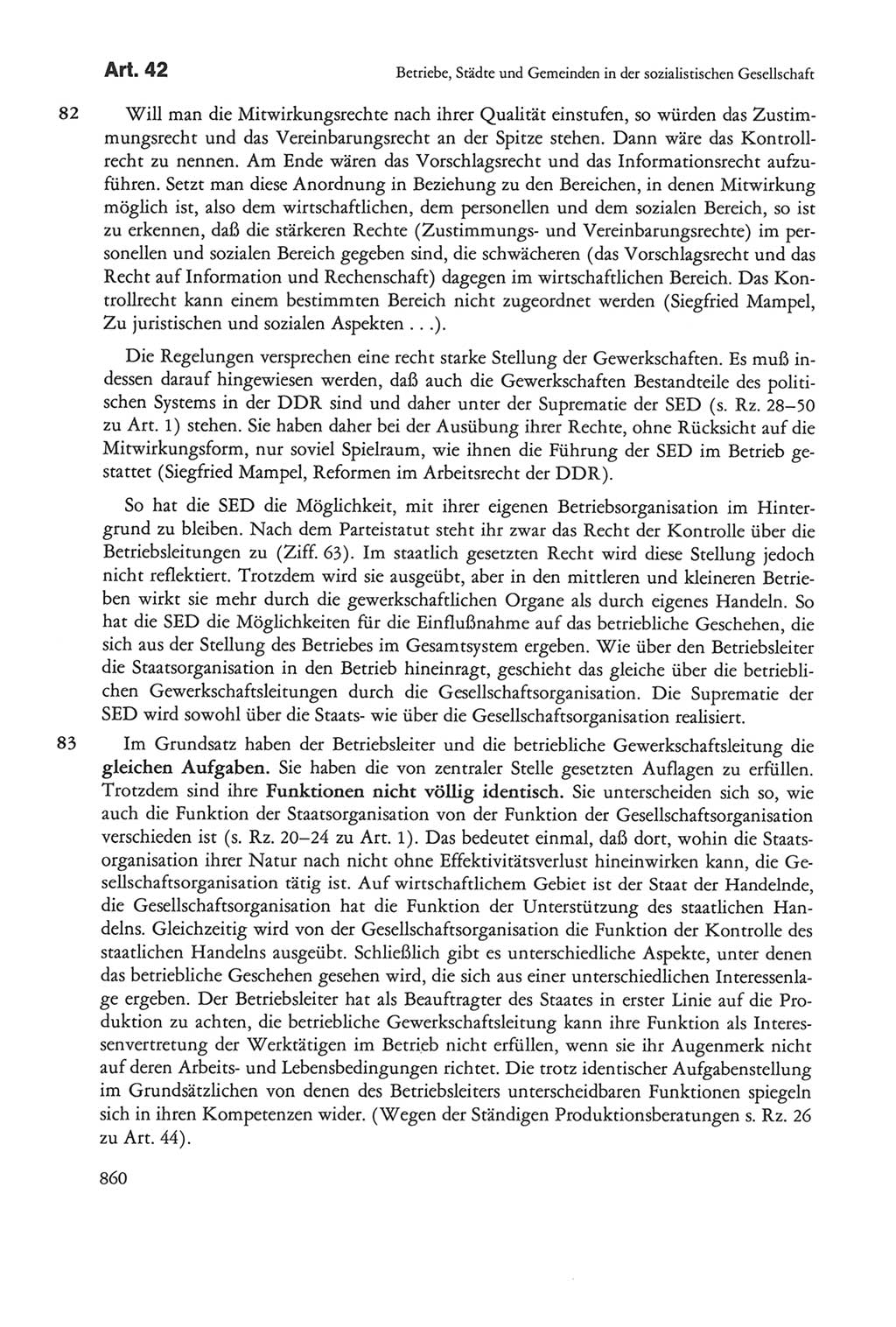Die sozialistische Verfassung der Deutschen Demokratischen Republik (DDR), Kommentar 1982, Seite 860 (Soz. Verf. DDR Komm. 1982, S. 860)