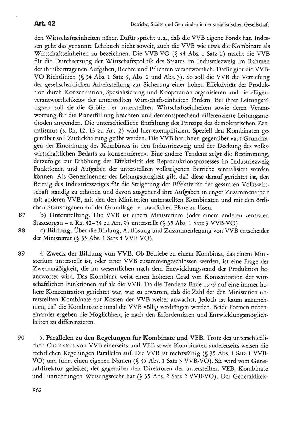 Die sozialistische Verfassung der Deutschen Demokratischen Republik (DDR), Kommentar 1982, Seite 862 (Soz. Verf. DDR Komm. 1982, S. 862)