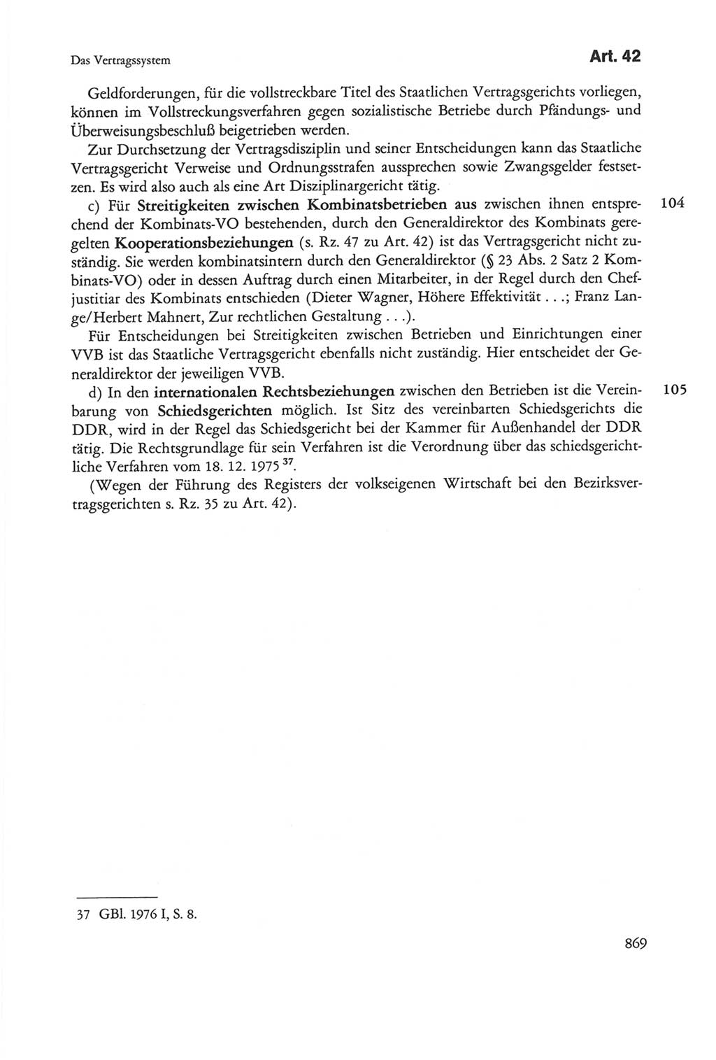 Die sozialistische Verfassung der Deutschen Demokratischen Republik (DDR), Kommentar 1982, Seite 869 (Soz. Verf. DDR Komm. 1982, S. 869)