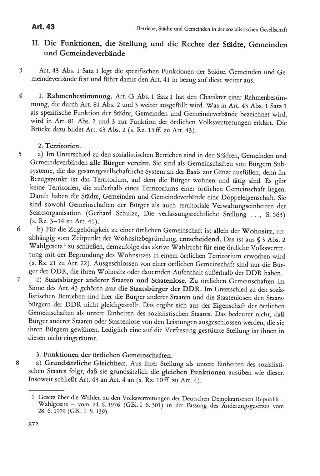 Die sozialistische Verfassung der Deutschen Demokratischen Republik (DDR), Kommentar 1982, Seite 872 (Soz. Verf. DDR Komm. 1982, S. 872)