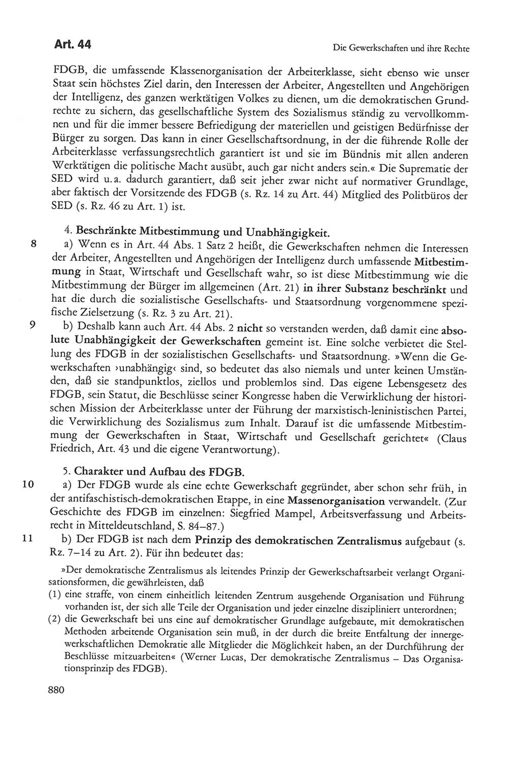 Die sozialistische Verfassung der Deutschen Demokratischen Republik (DDR), Kommentar 1982, Seite 880 (Soz. Verf. DDR Komm. 1982, S. 880)