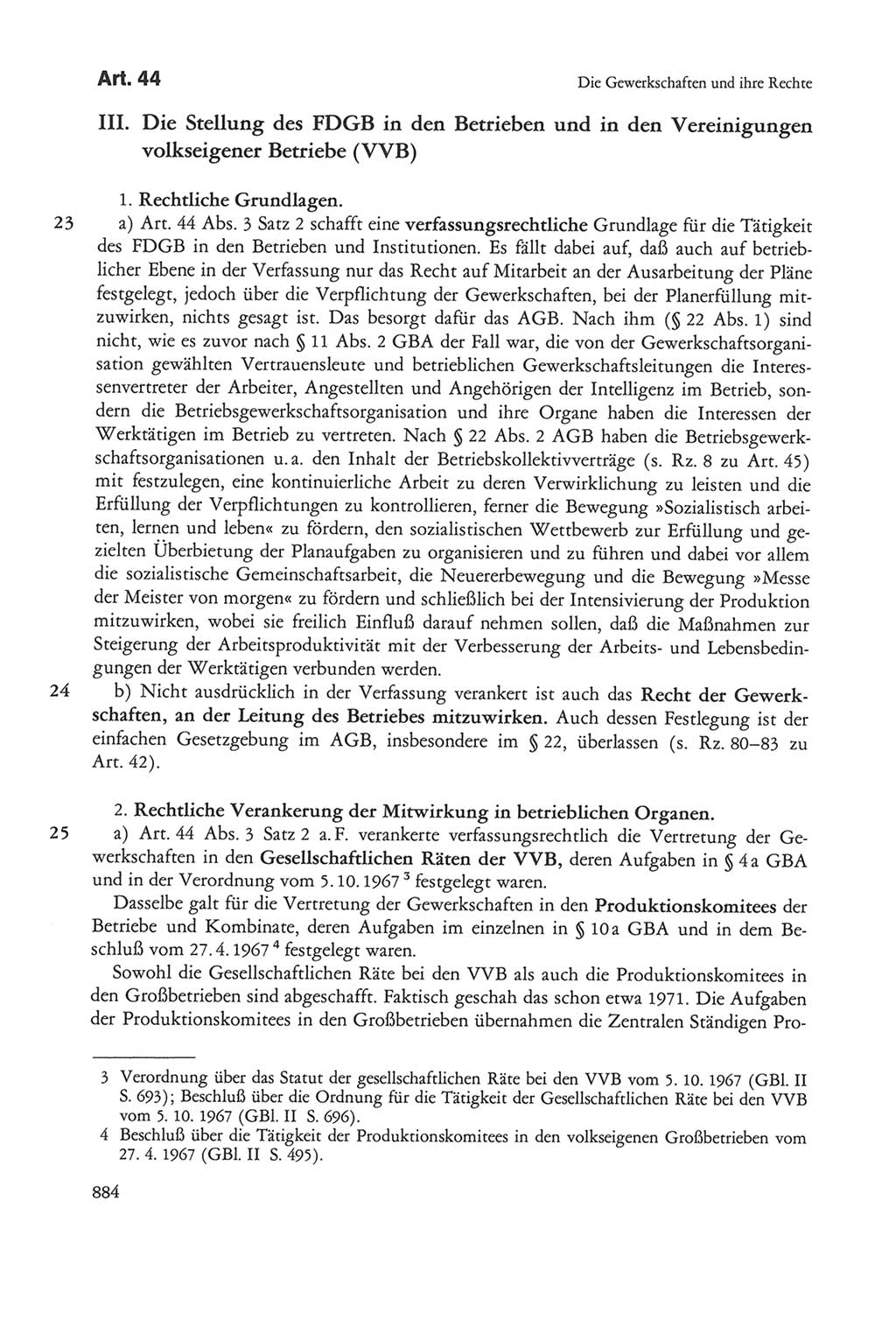 Die sozialistische Verfassung der Deutschen Demokratischen Republik (DDR), Kommentar 1982, Seite 884 (Soz. Verf. DDR Komm. 1982, S. 884)