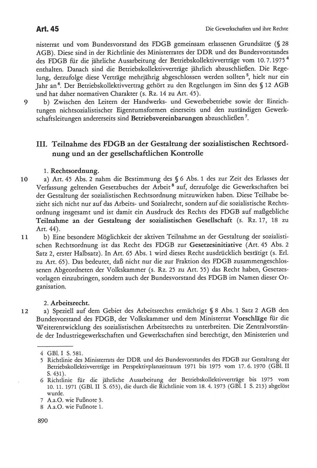 Die sozialistische Verfassung der Deutschen Demokratischen Republik (DDR), Kommentar 1982, Seite 890 (Soz. Verf. DDR Komm. 1982, S. 890)
