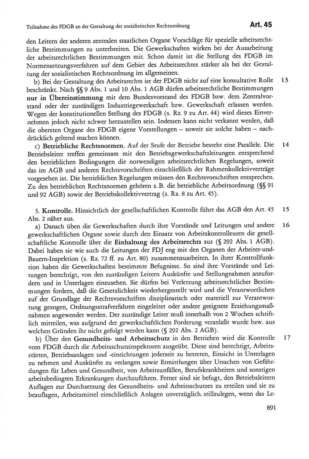 Die sozialistische Verfassung der Deutschen Demokratischen Republik (DDR), Kommentar 1982, Seite 891 (Soz. Verf. DDR Komm. 1982, S. 891)