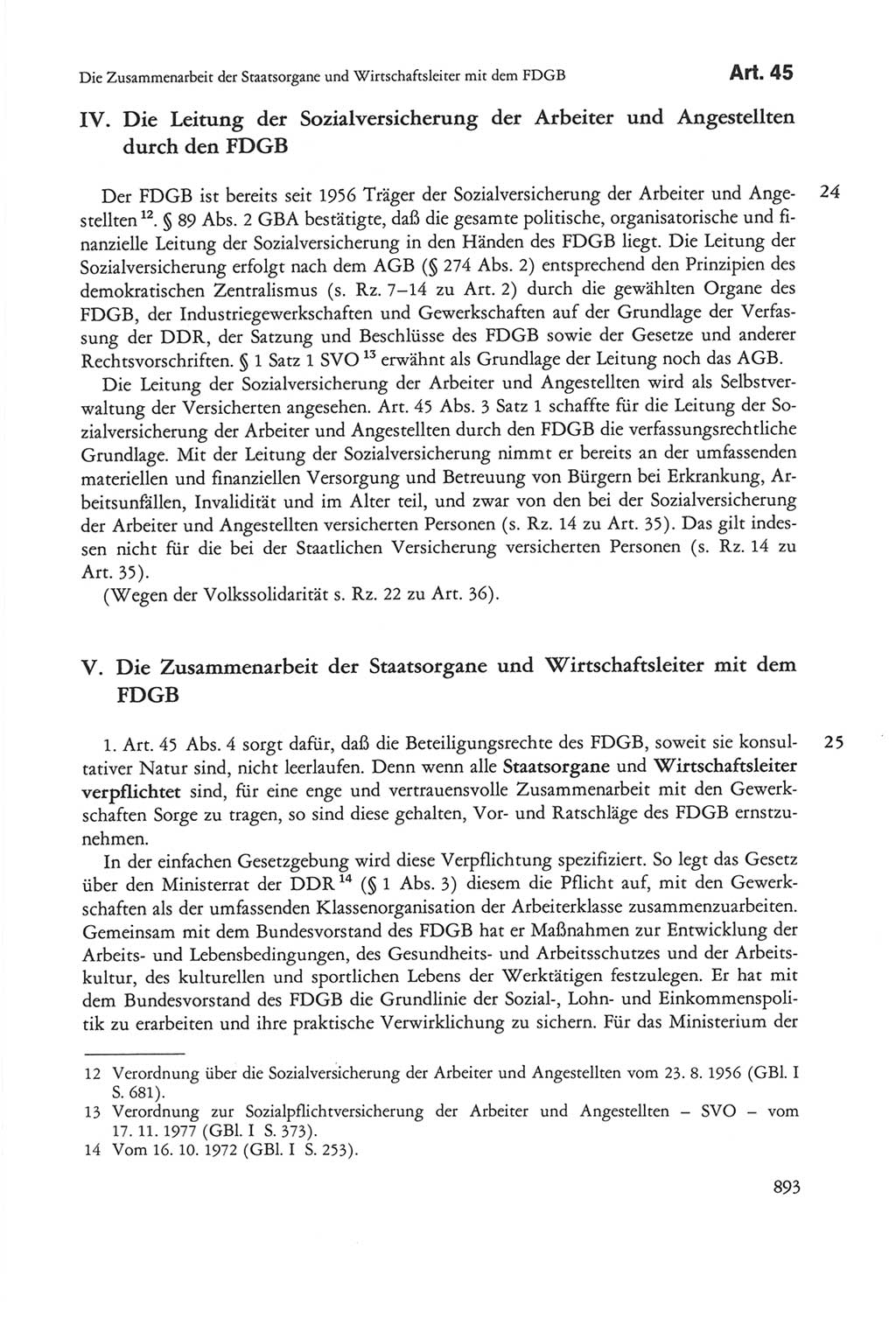 Die sozialistische Verfassung der Deutschen Demokratischen Republik (DDR), Kommentar 1982, Seite 893 (Soz. Verf. DDR Komm. 1982, S. 893)