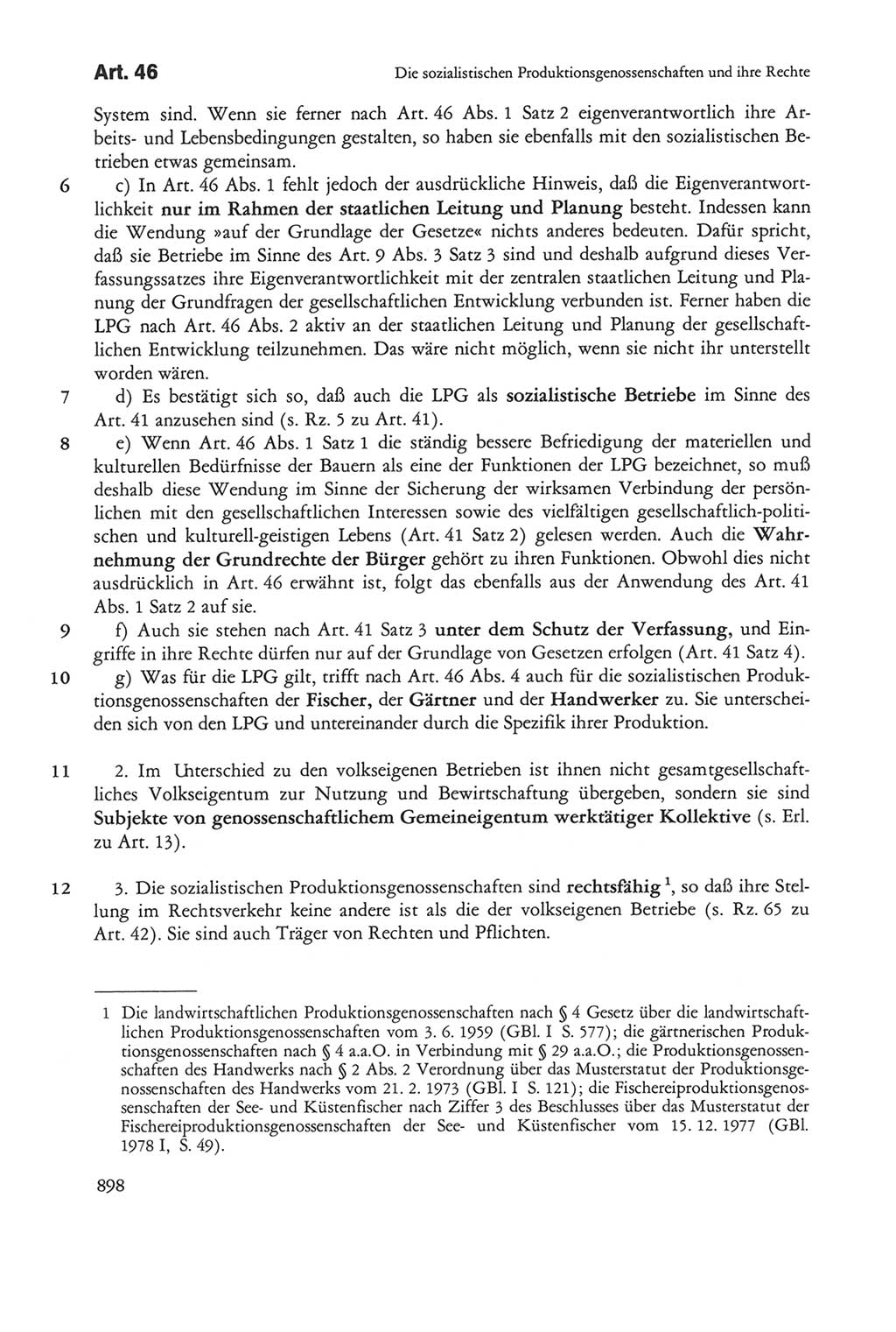 Die sozialistische Verfassung der Deutschen Demokratischen Republik (DDR), Kommentar 1982, Seite 898 (Soz. Verf. DDR Komm. 1982, S. 898)