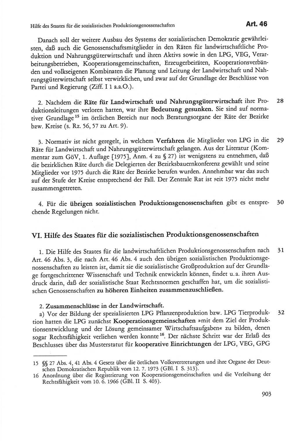 Die sozialistische Verfassung der Deutschen Demokratischen Republik (DDR), Kommentar 1982, Seite 903 (Soz. Verf. DDR Komm. 1982, S. 903)