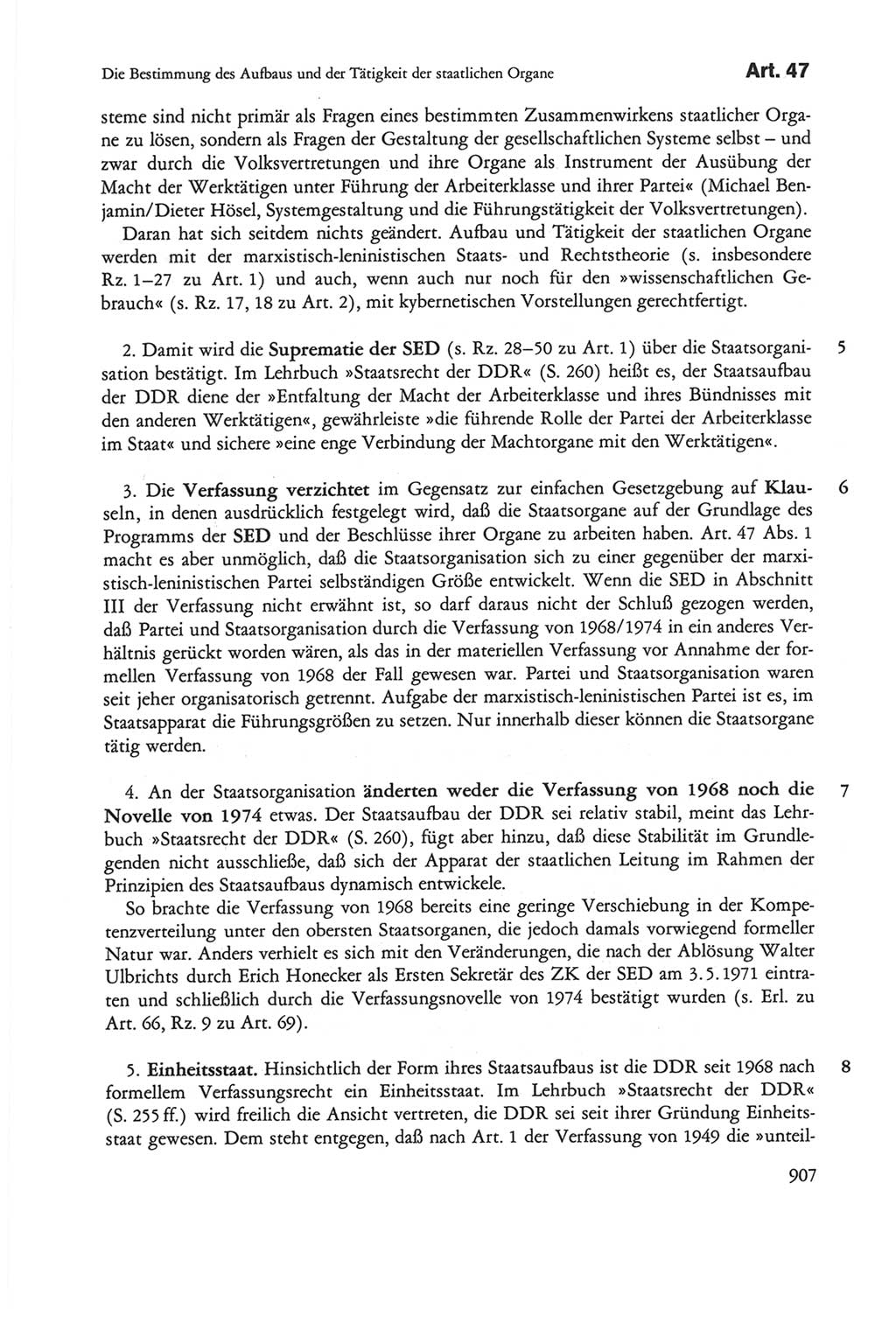 Die sozialistische Verfassung der Deutschen Demokratischen Republik (DDR), Kommentar 1982, Seite 907 (Soz. Verf. DDR Komm. 1982, S. 907)