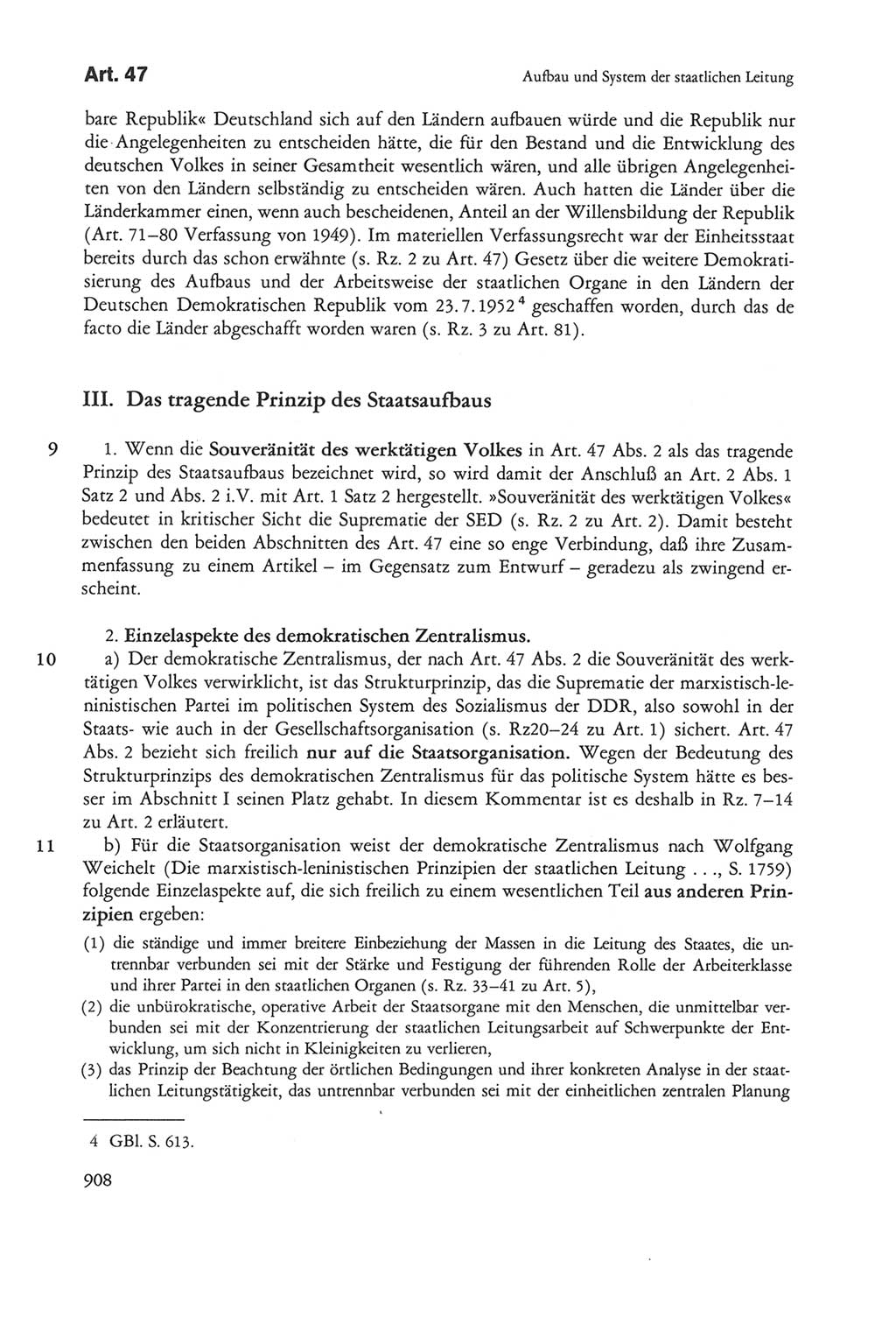 Die sozialistische Verfassung der Deutschen Demokratischen Republik (DDR), Kommentar 1982, Seite 908 (Soz. Verf. DDR Komm. 1982, S. 908)