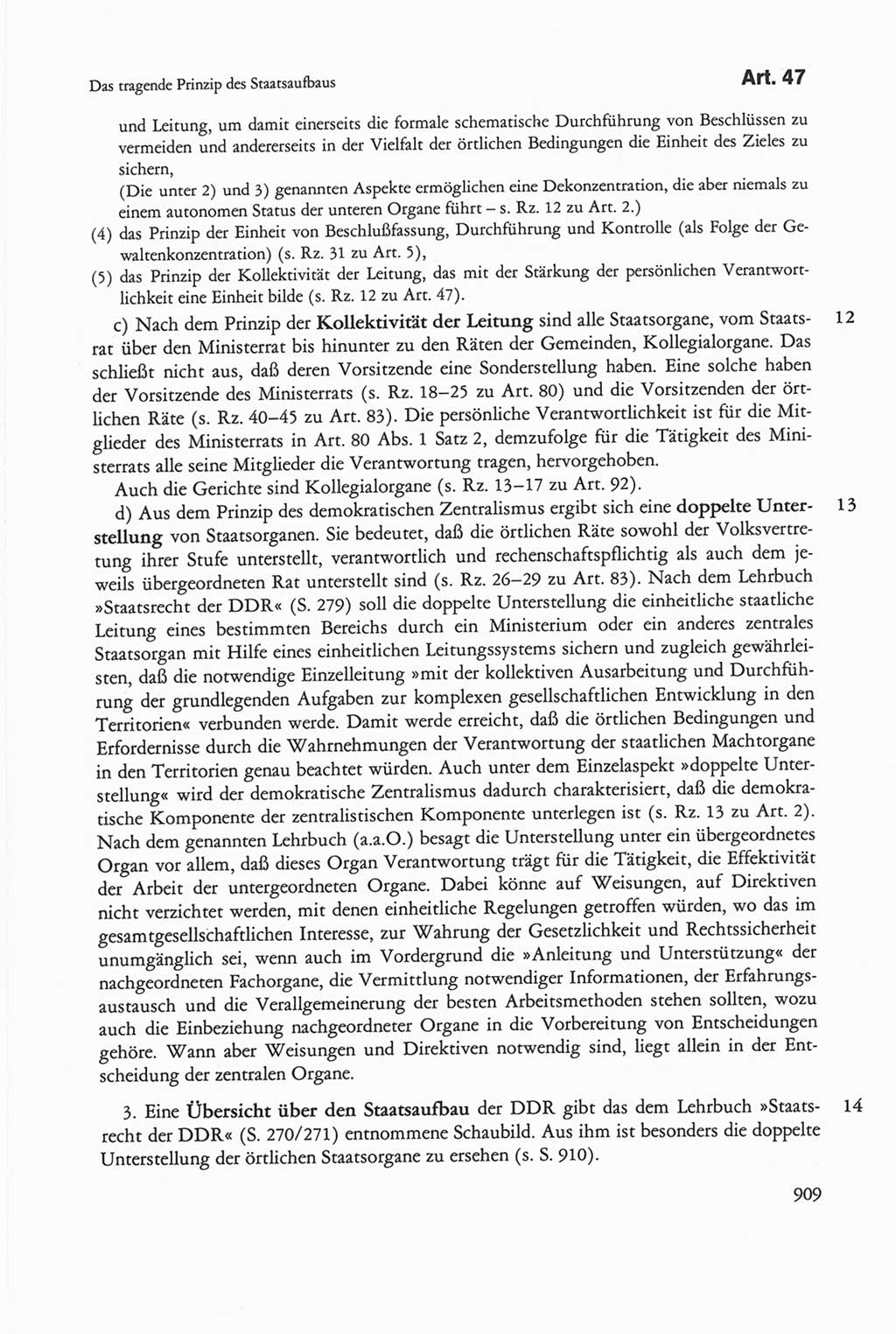 Die sozialistische Verfassung der Deutschen Demokratischen Republik (DDR), Kommentar 1982, Seite 909 (Soz. Verf. DDR Komm. 1982, S. 909)