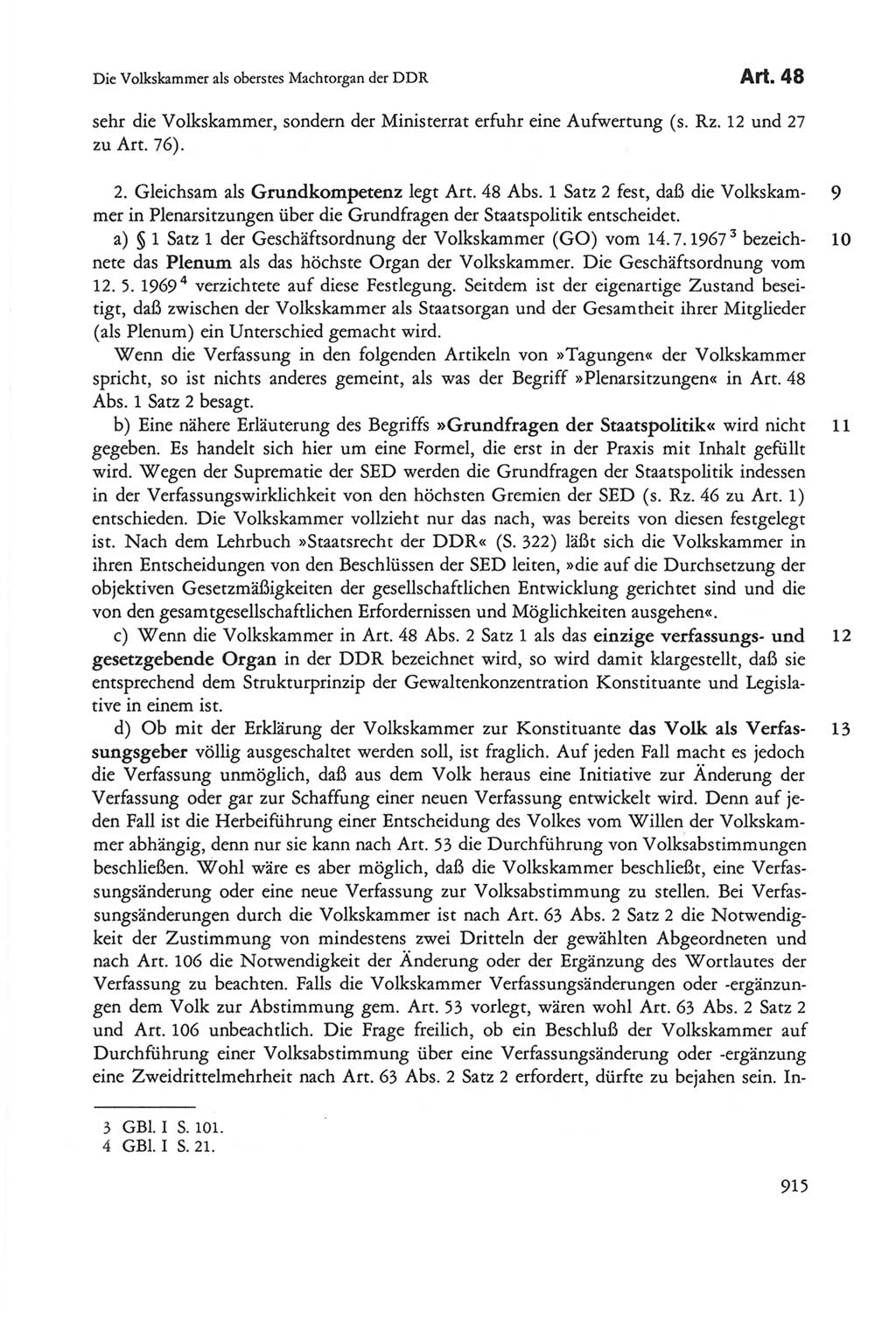 Die sozialistische Verfassung der Deutschen Demokratischen Republik (DDR), Kommentar 1982, Seite 915 (Soz. Verf. DDR Komm. 1982, S. 915)