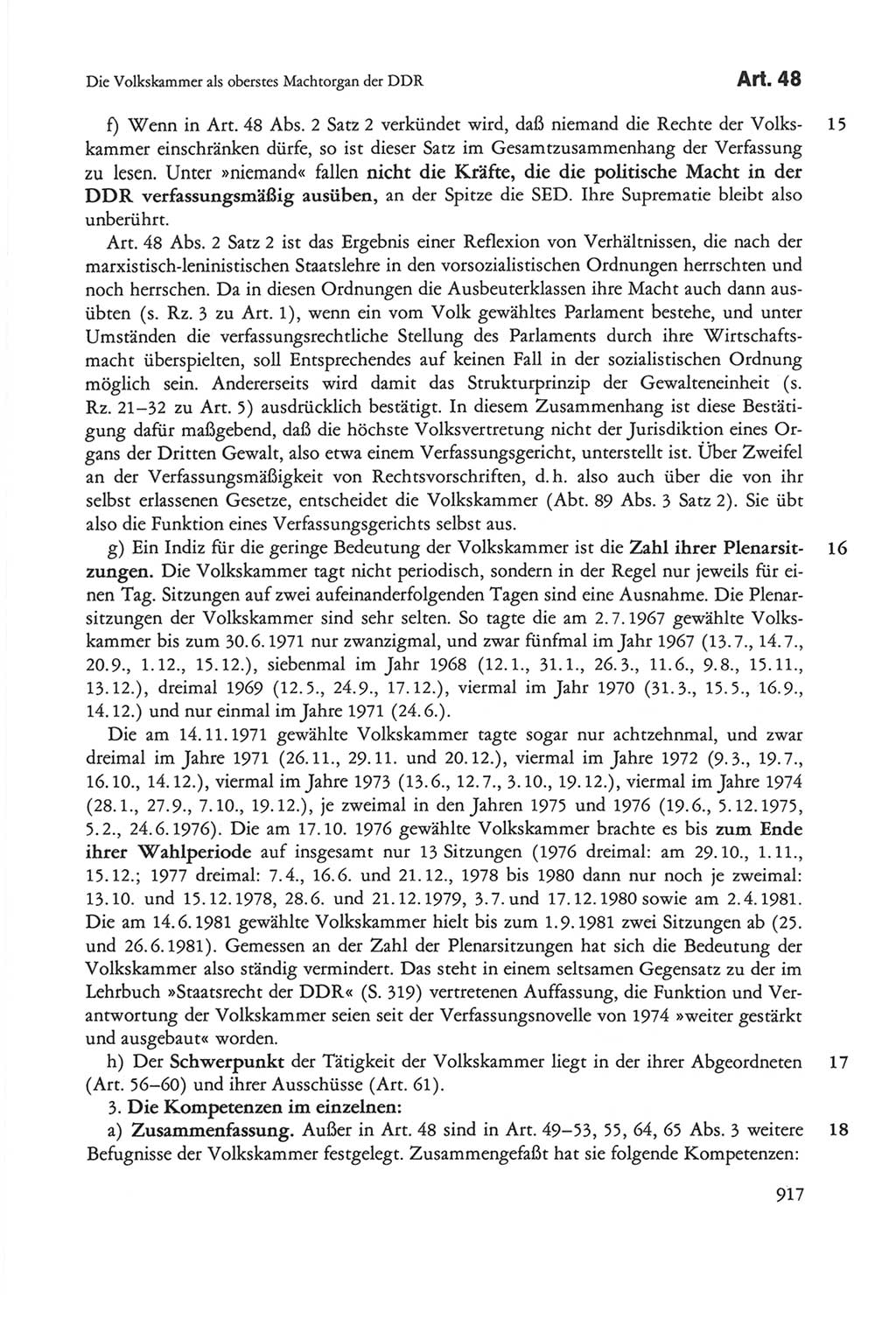 Die sozialistische Verfassung der Deutschen Demokratischen Republik (DDR), Kommentar 1982, Seite 917 (Soz. Verf. DDR Komm. 1982, S. 917)