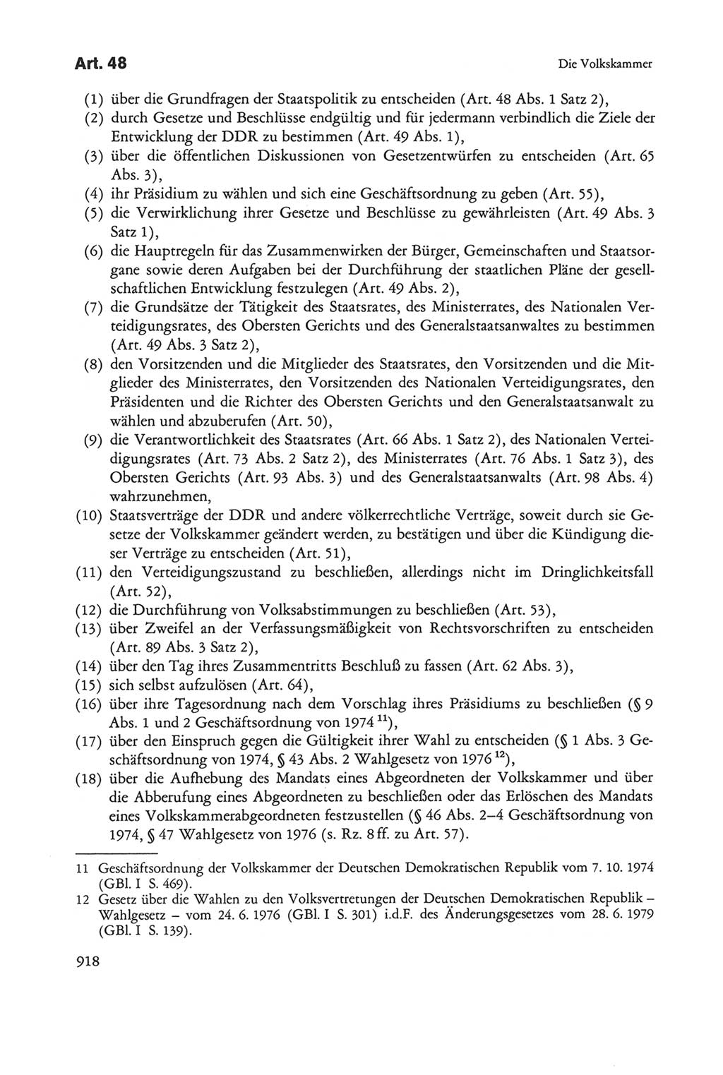 Die sozialistische Verfassung der Deutschen Demokratischen Republik (DDR), Kommentar 1982, Seite 918 (Soz. Verf. DDR Komm. 1982, S. 918)