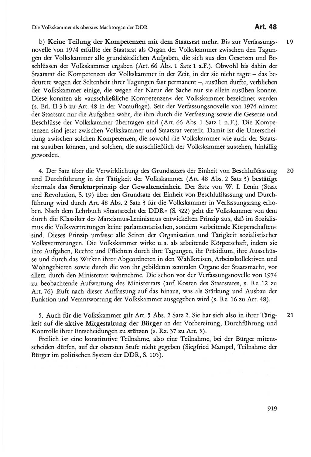 Die sozialistische Verfassung der Deutschen Demokratischen Republik (DDR), Kommentar 1982, Seite 919 (Soz. Verf. DDR Komm. 1982, S. 919)