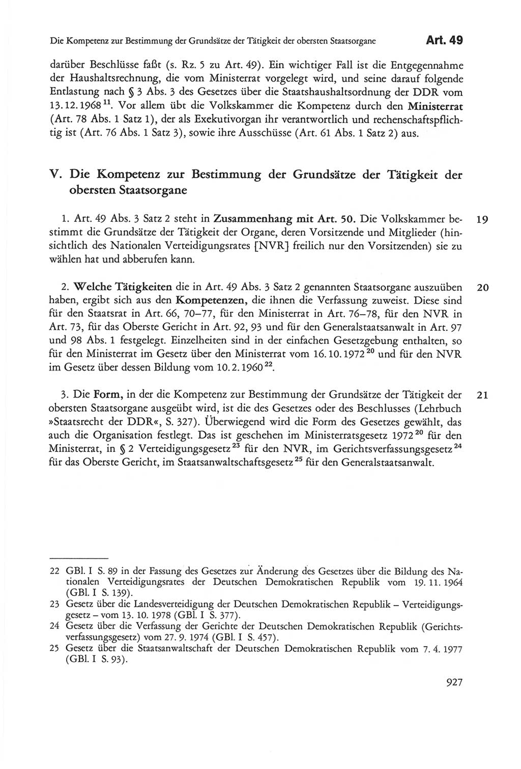 Die sozialistische Verfassung der Deutschen Demokratischen Republik (DDR), Kommentar 1982, Seite 927 (Soz. Verf. DDR Komm. 1982, S. 927)