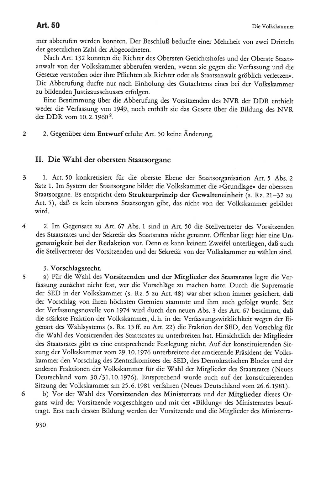 Die sozialistische Verfassung der Deutschen Demokratischen Republik (DDR), Kommentar 1982, Seite 930 (Soz. Verf. DDR Komm. 1982, S. 930)