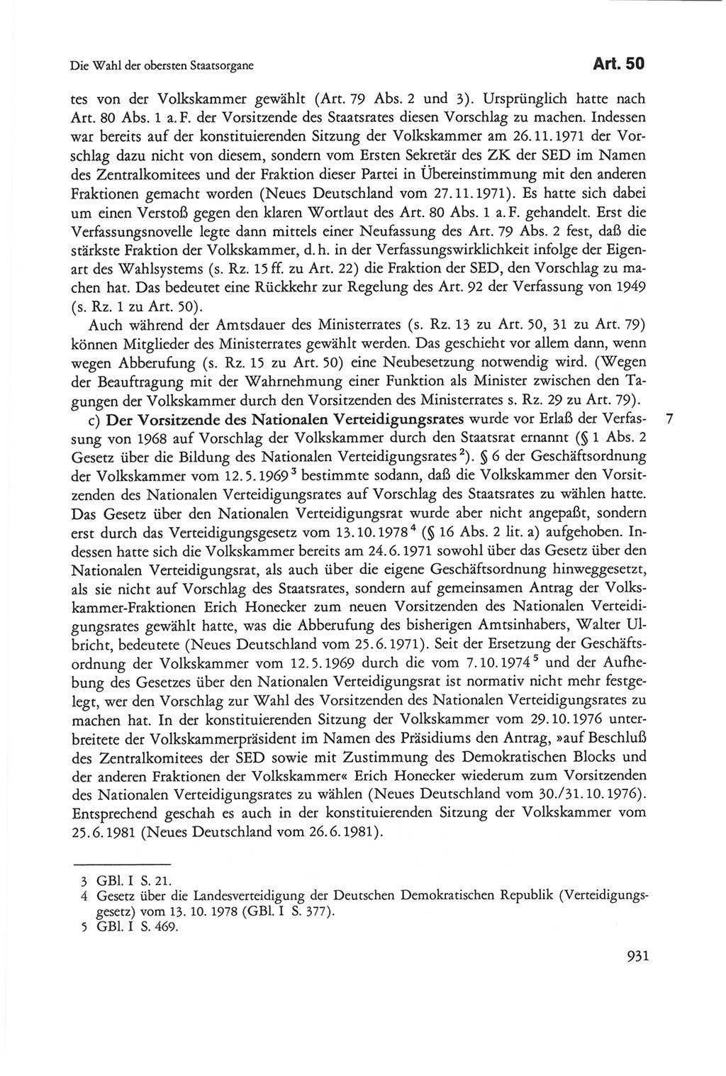 Die sozialistische Verfassung der Deutschen Demokratischen Republik (DDR), Kommentar 1982, Seite 931 (Soz. Verf. DDR Komm. 1982, S. 931)