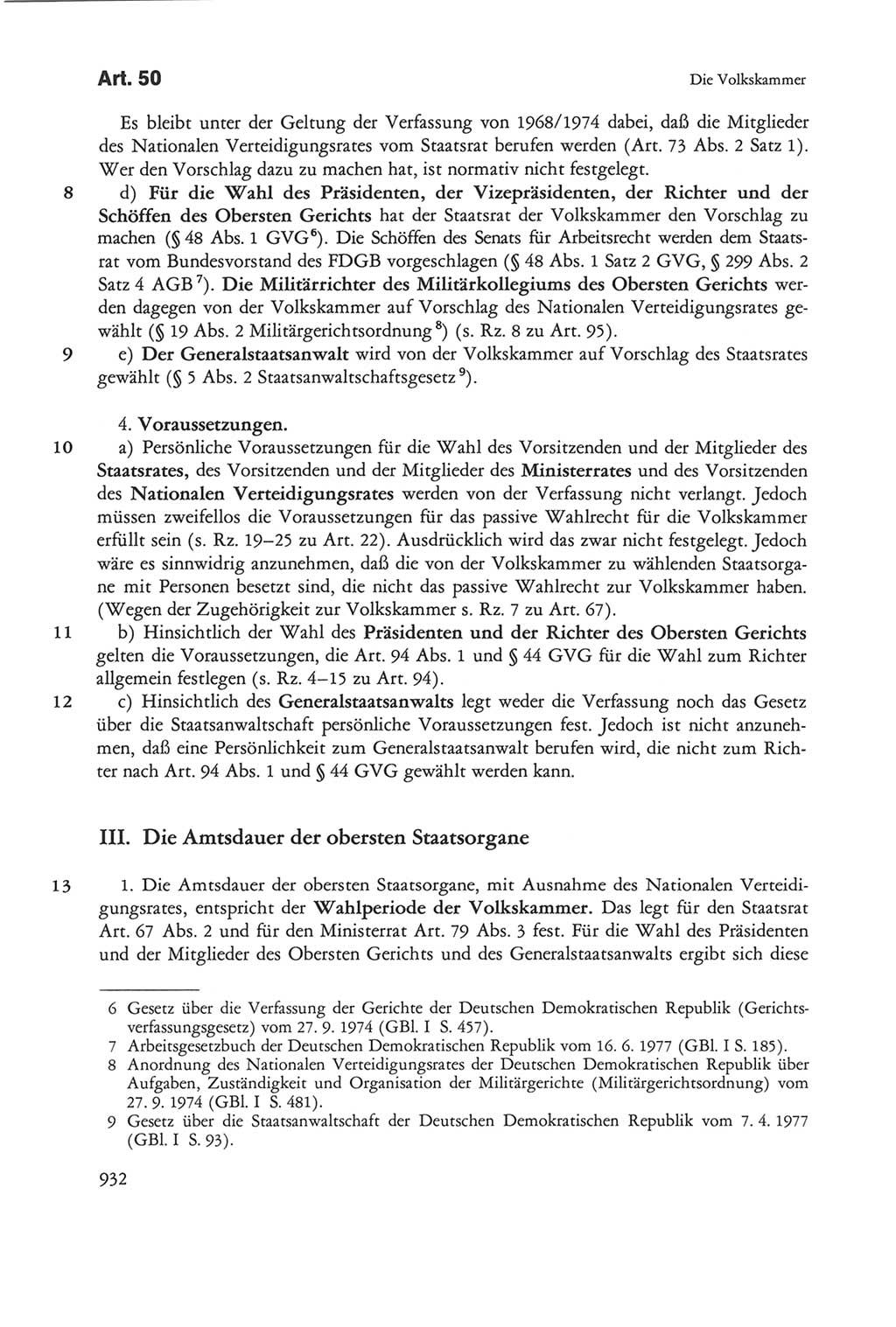 Die sozialistische Verfassung der Deutschen Demokratischen Republik (DDR), Kommentar 1982, Seite 932 (Soz. Verf. DDR Komm. 1982, S. 932)