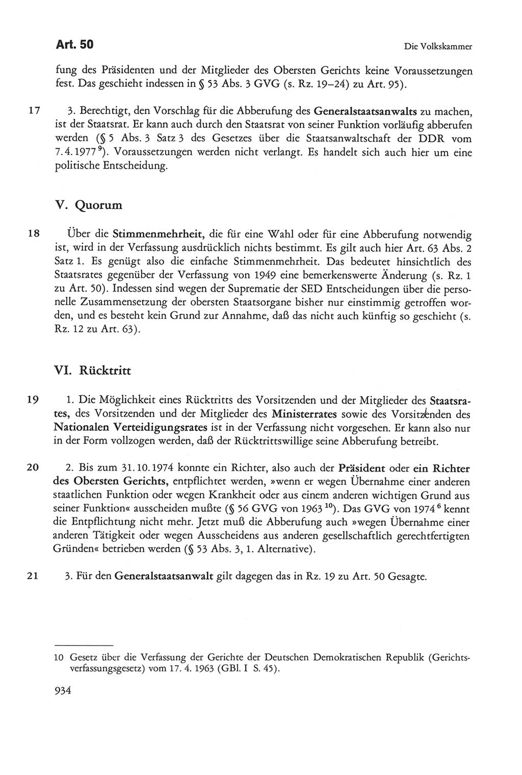 Die sozialistische Verfassung der Deutschen Demokratischen Republik (DDR), Kommentar 1982, Seite 934 (Soz. Verf. DDR Komm. 1982, S. 934)