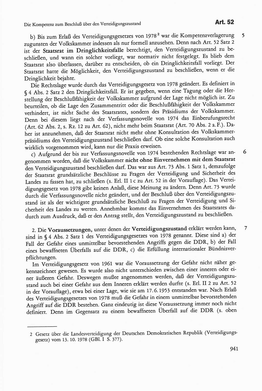 Die sozialistische Verfassung der Deutschen Demokratischen Republik (DDR), Kommentar 1982, Seite 941 (Soz. Verf. DDR Komm. 1982, S. 941)