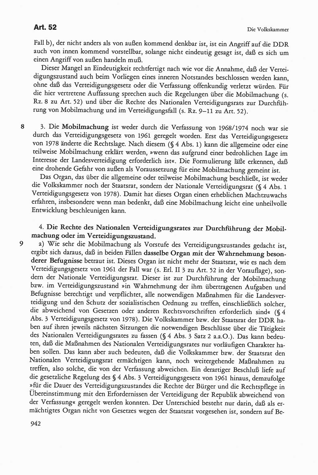 Die sozialistische Verfassung der Deutschen Demokratischen Republik (DDR), Kommentar 1982, Seite 942 (Soz. Verf. DDR Komm. 1982, S. 942)