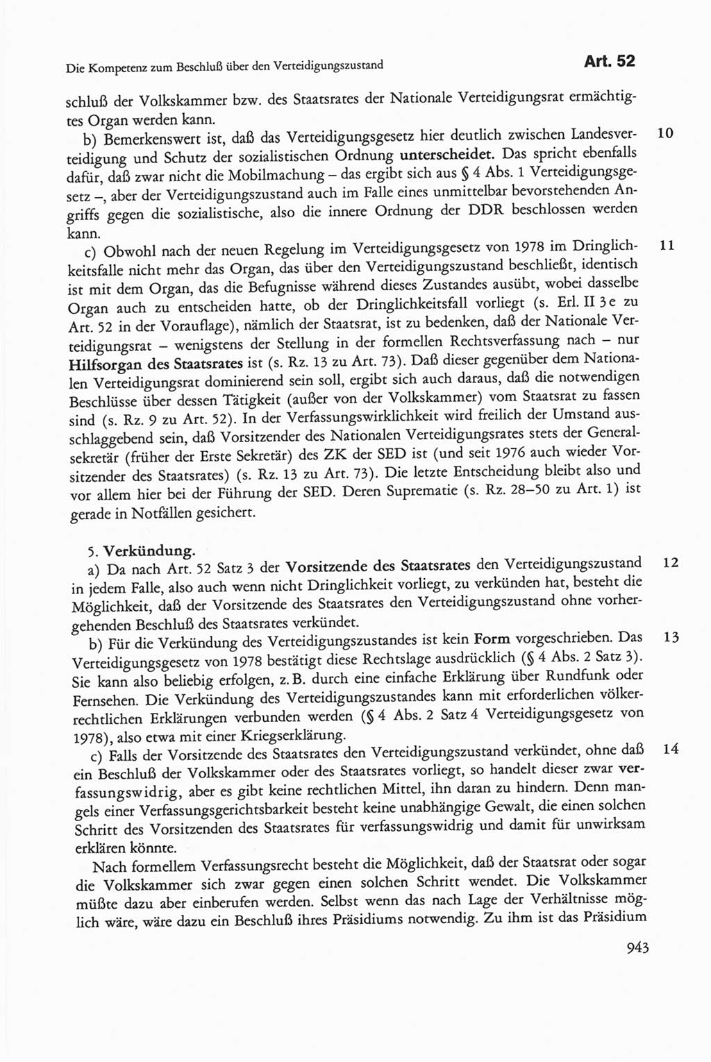 Die sozialistische Verfassung der Deutschen Demokratischen Republik (DDR), Kommentar 1982, Seite 943 (Soz. Verf. DDR Komm. 1982, S. 943)